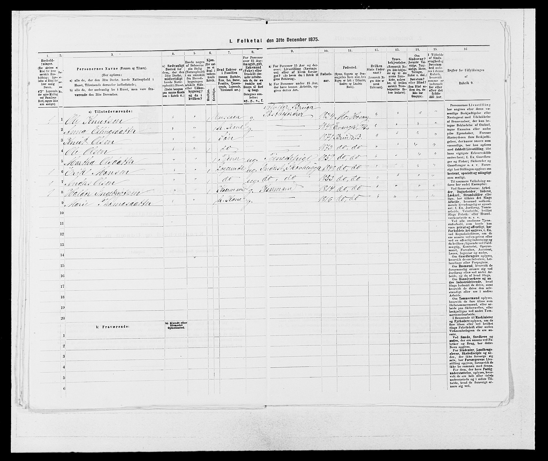 SAB, 1875 census for 1251P Bruvik, 1875, p. 482