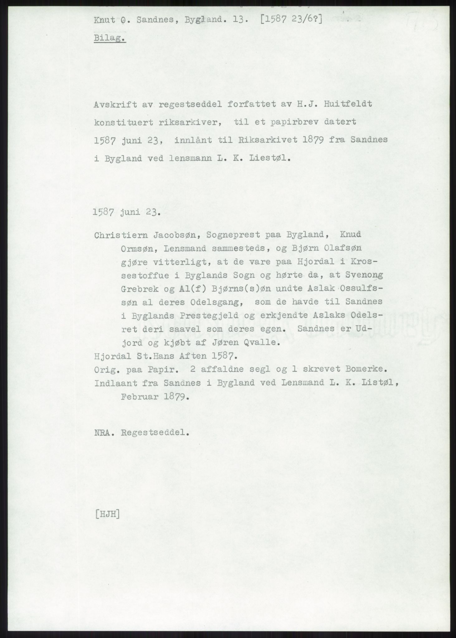 Samlinger til kildeutgivelse, Diplomavskriftsamlingen, AV/RA-EA-4053/H/Ha, p. 1889