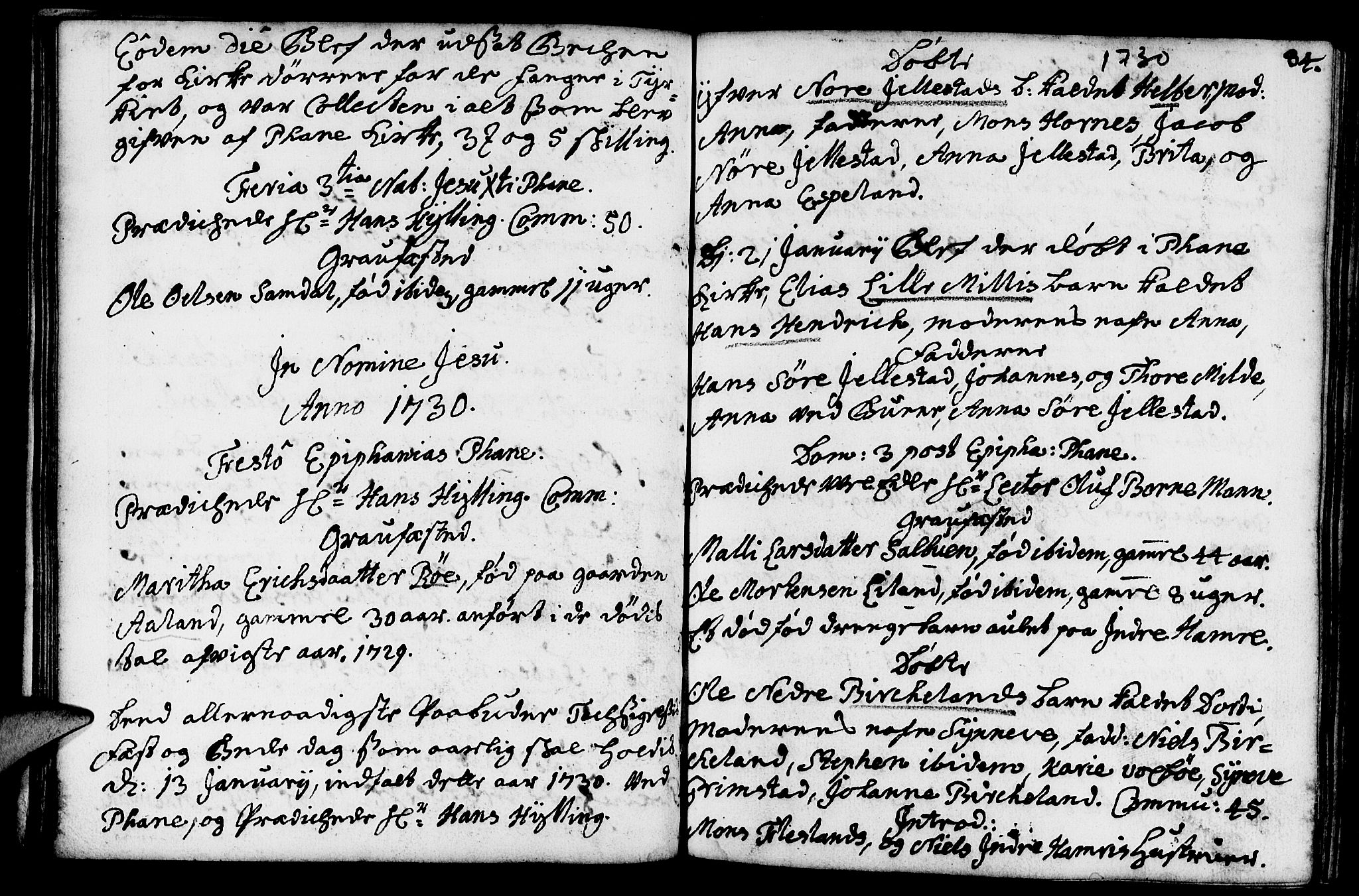 Fana Sokneprestembete, SAB/A-75101/H/Haa/Haaa/L0002: Parish register (official) no. A 2, 1719-1735, p. 84