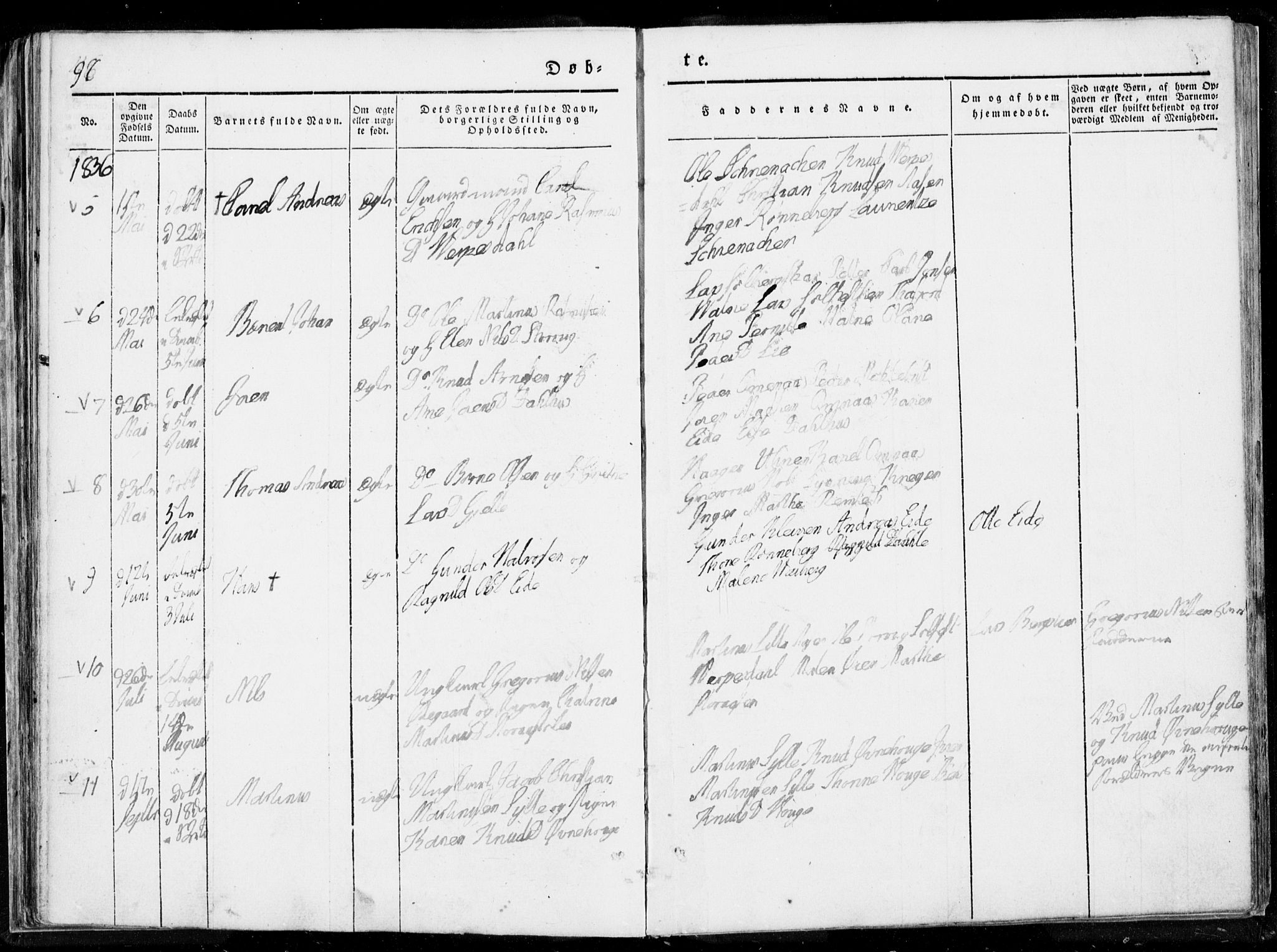 Ministerialprotokoller, klokkerbøker og fødselsregistre - Møre og Romsdal, AV/SAT-A-1454/519/L0247: Parish register (official) no. 519A06, 1827-1846, p. 98