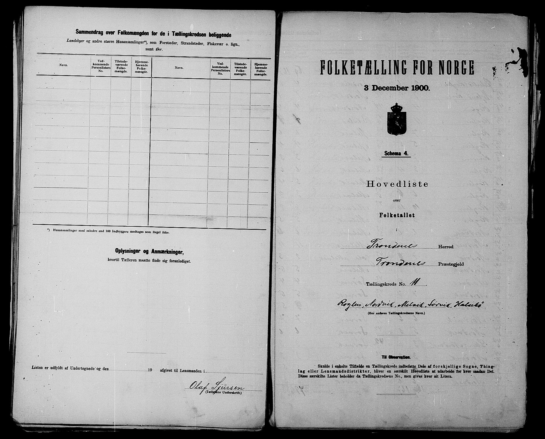 SATØ, 1900 census for Trondenes, 1900, p. 30