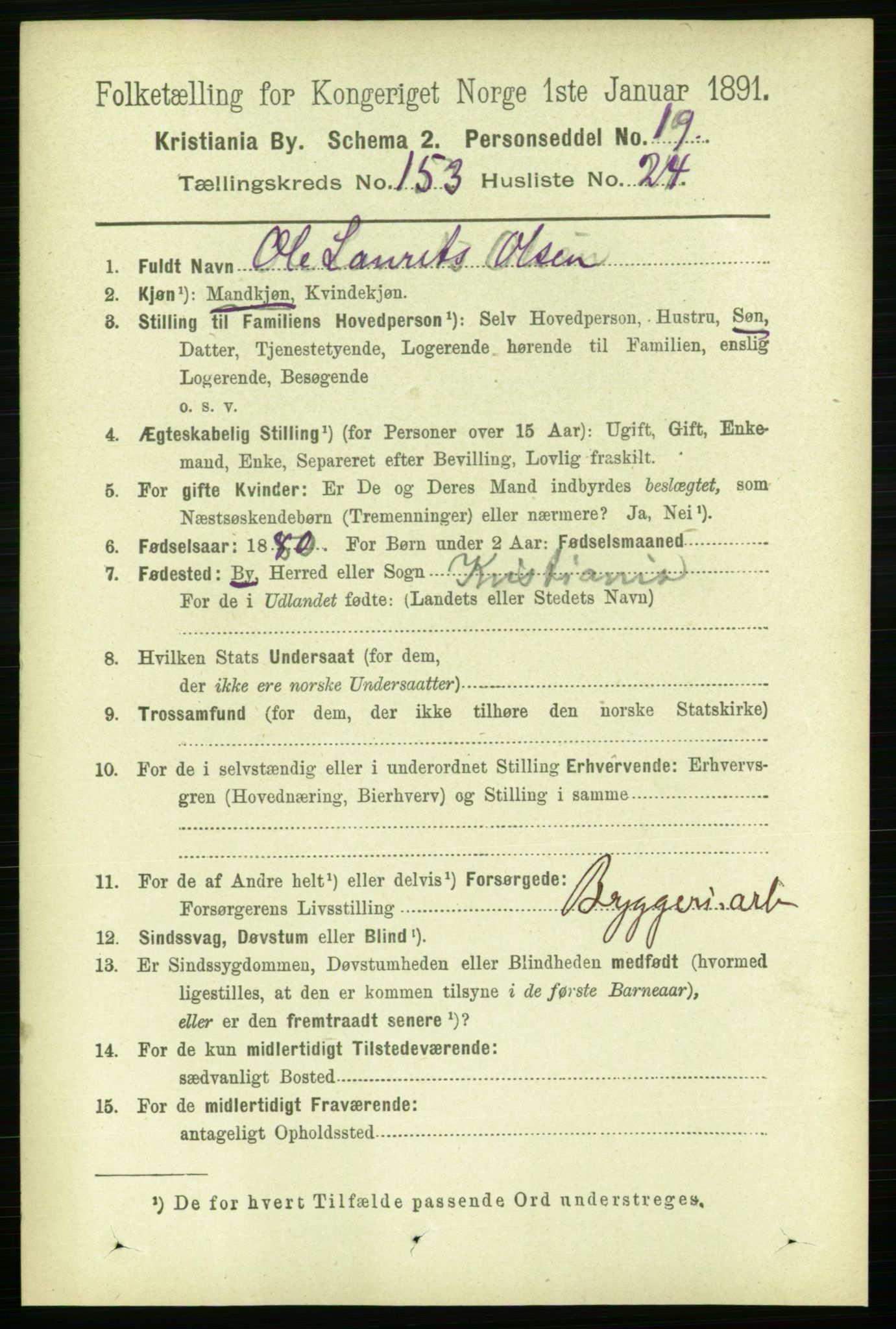 RA, 1891 census for 0301 Kristiania, 1891, p. 86795