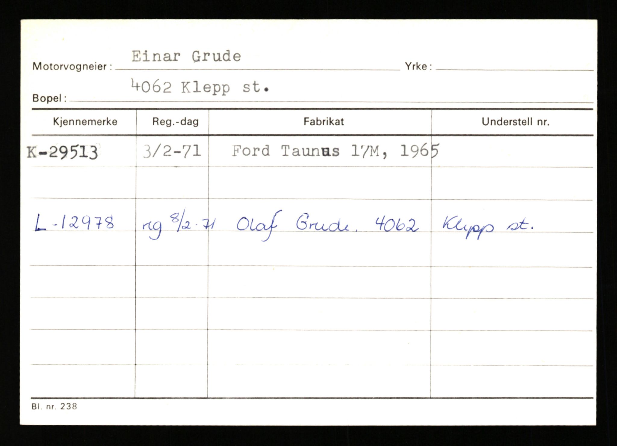 Stavanger trafikkstasjon, AV/SAST-A-101942/0/G/L0005: Registreringsnummer: 23000 - 34245, 1930-1971, p. 2033