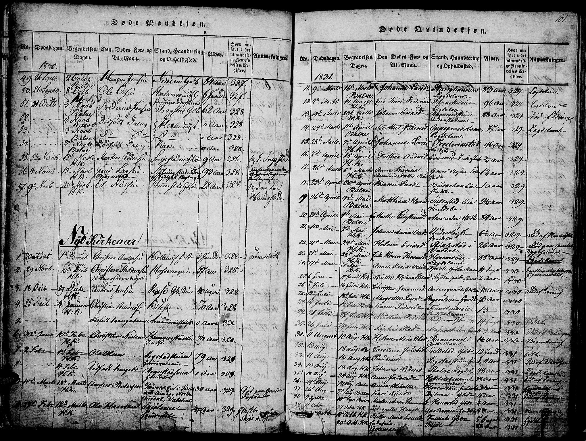 Østre Toten prestekontor, SAH/PREST-104/H/Ha/Hab/L0001: Parish register (copy) no. 1, 1827-1839, p. 101