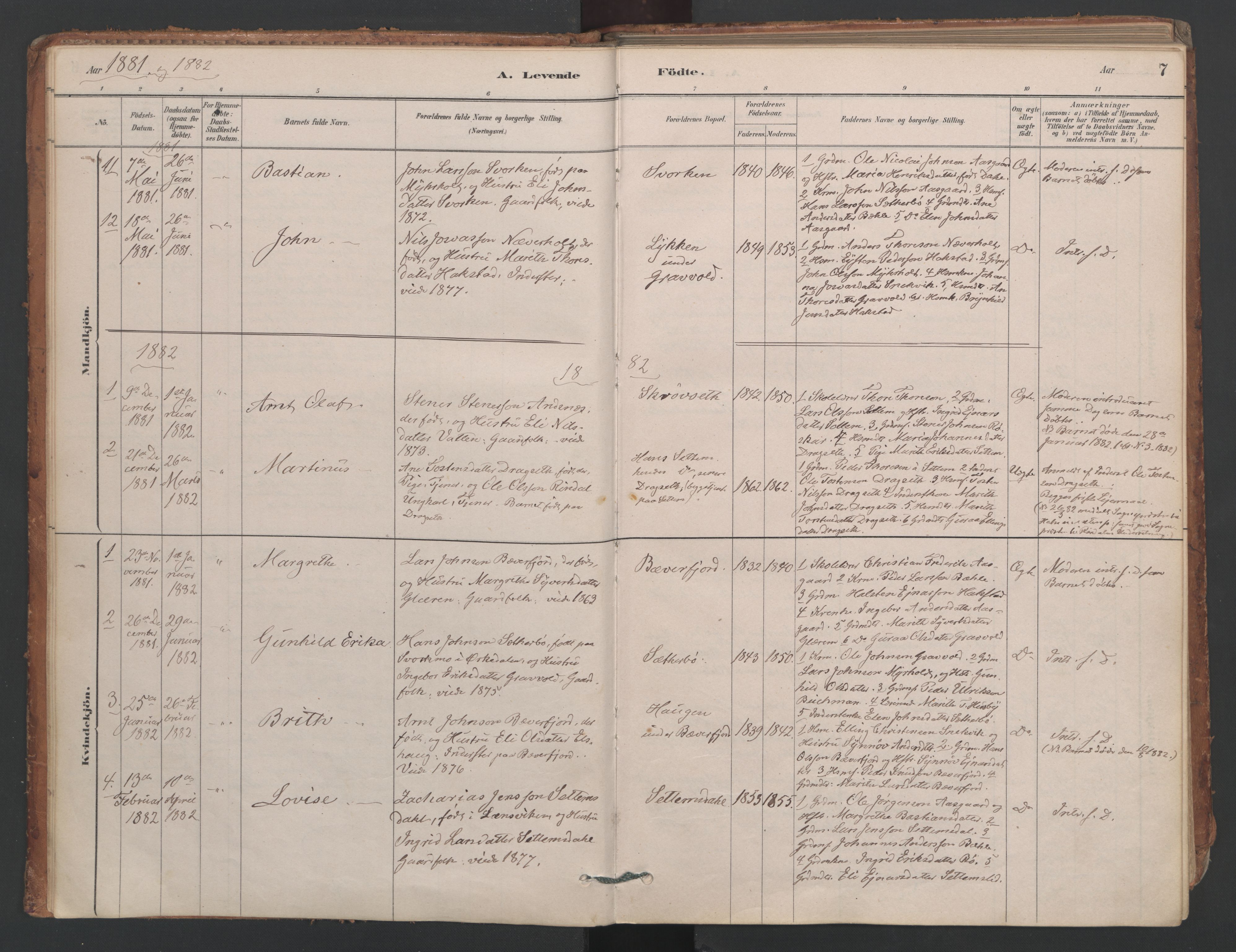 Ministerialprotokoller, klokkerbøker og fødselsregistre - Møre og Romsdal, AV/SAT-A-1454/594/L1036: Parish register (official) no. 594A02 (?), 1879-1910, p. 7