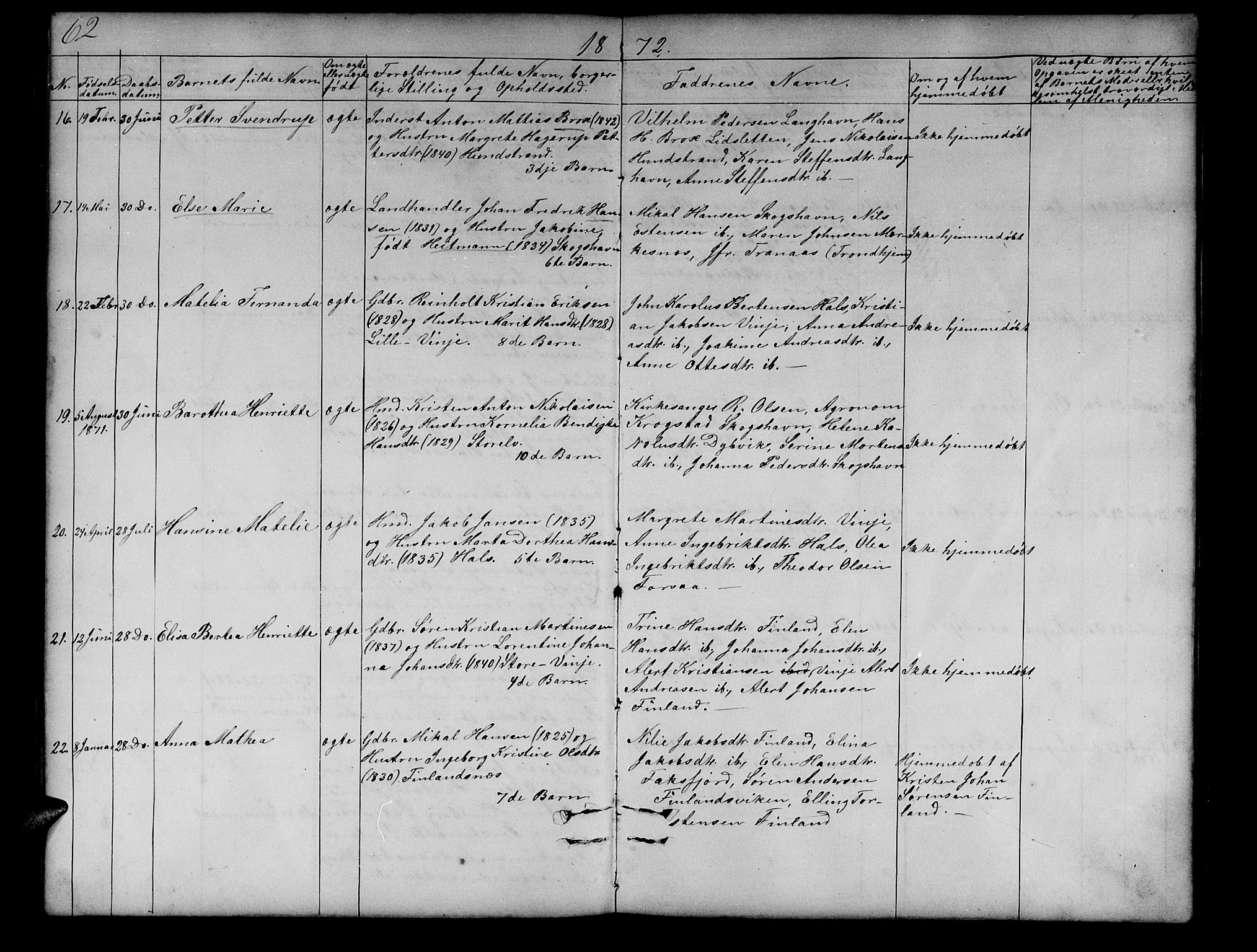 Tranøy sokneprestkontor, AV/SATØ-S-1313/I/Ia/Iab/L0012klokker: Parish register (copy) no. 12, 1859-1874, p. 62