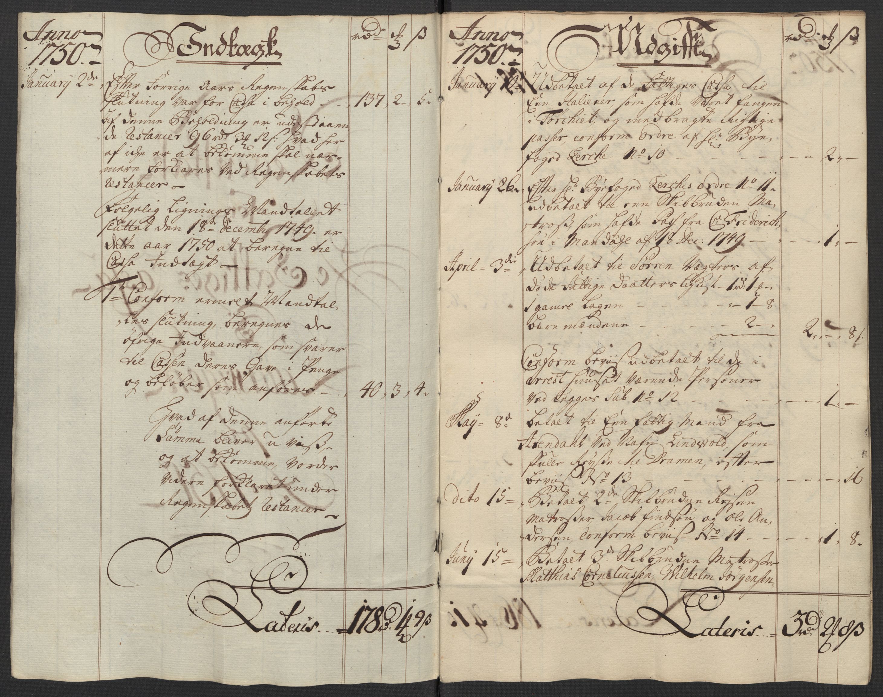 Kristiania tukthus, AV/SAO-A-10644/A/Ad/Adb/L0011: Innkomne skriv, rapporter og regnskap, 1742-1783, p. 60