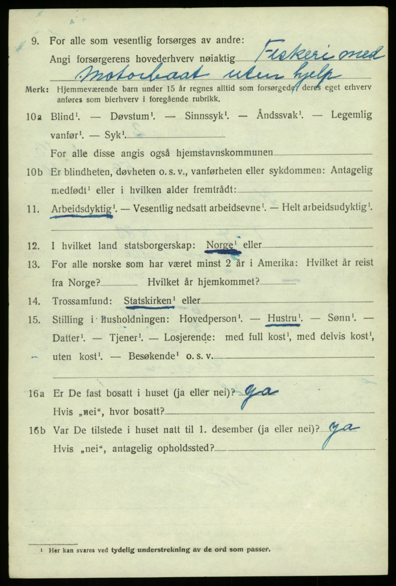 SAB, 1920 census for Herdla, 1920, p. 8958