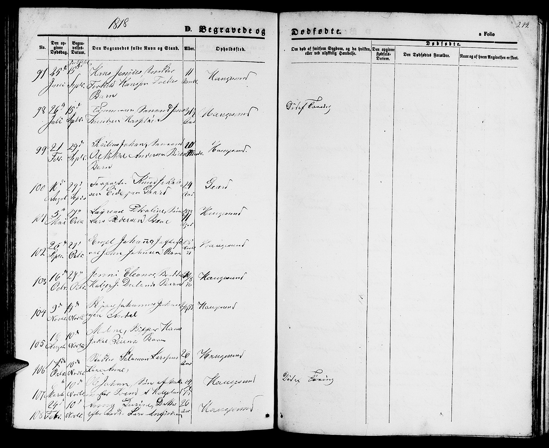 Haugesund sokneprestkontor, AV/SAST-A -101863/H/Ha/Hab/L0001: Parish register (copy) no. B 1, 1873-1881, p. 299