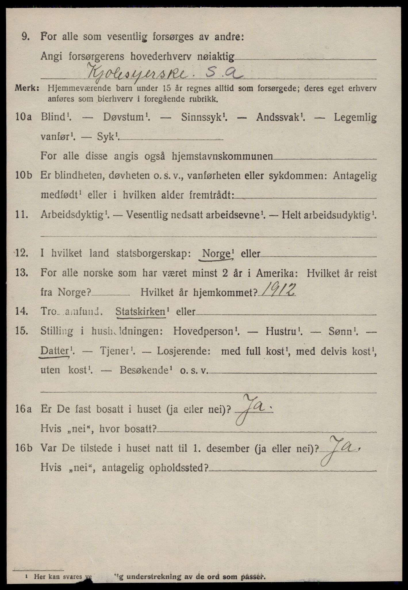 SAT, 1920 census for Sykkylven, 1920, p. 3190