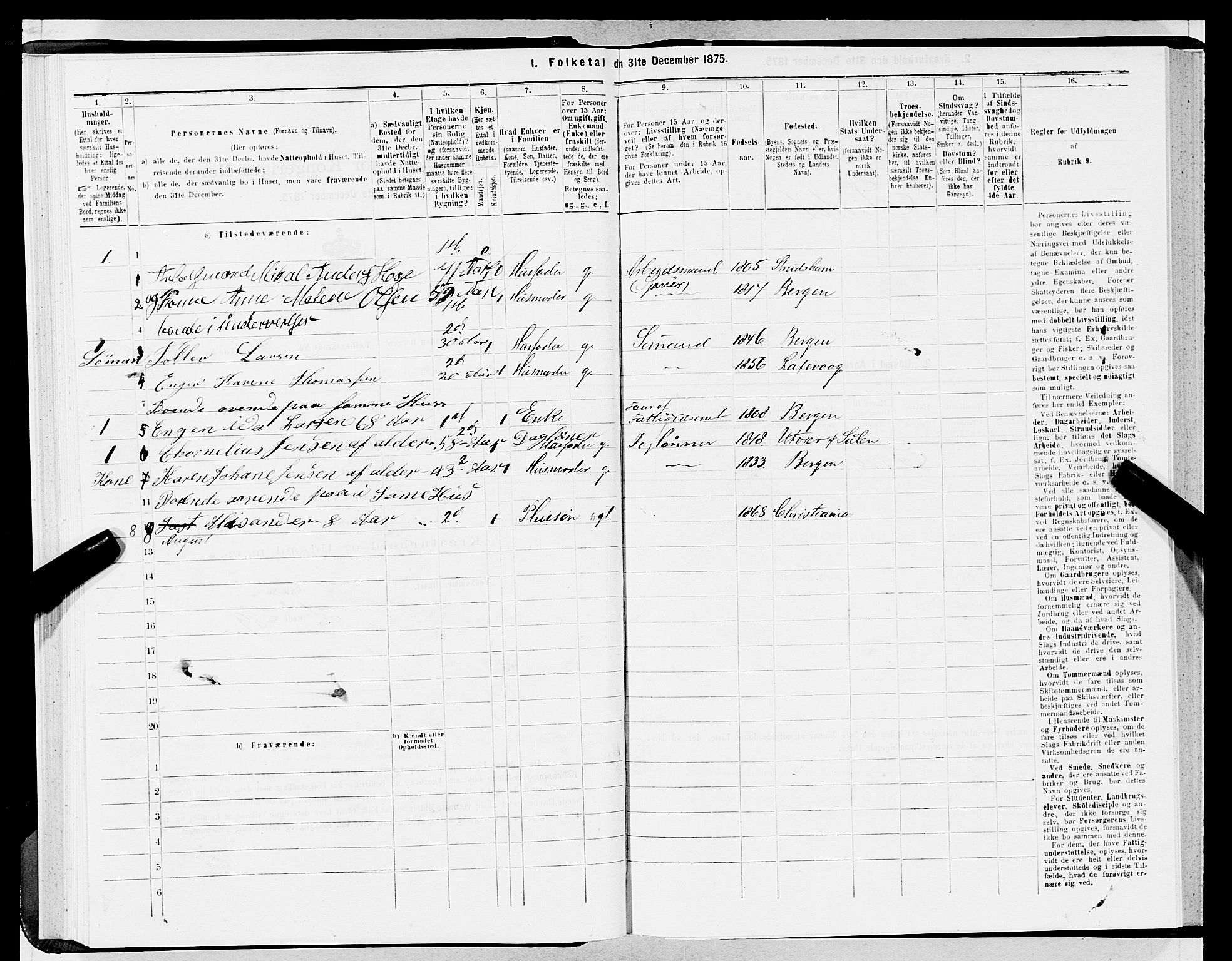 SAB, 1875 census for 1301 Bergen, 1875, p. 946