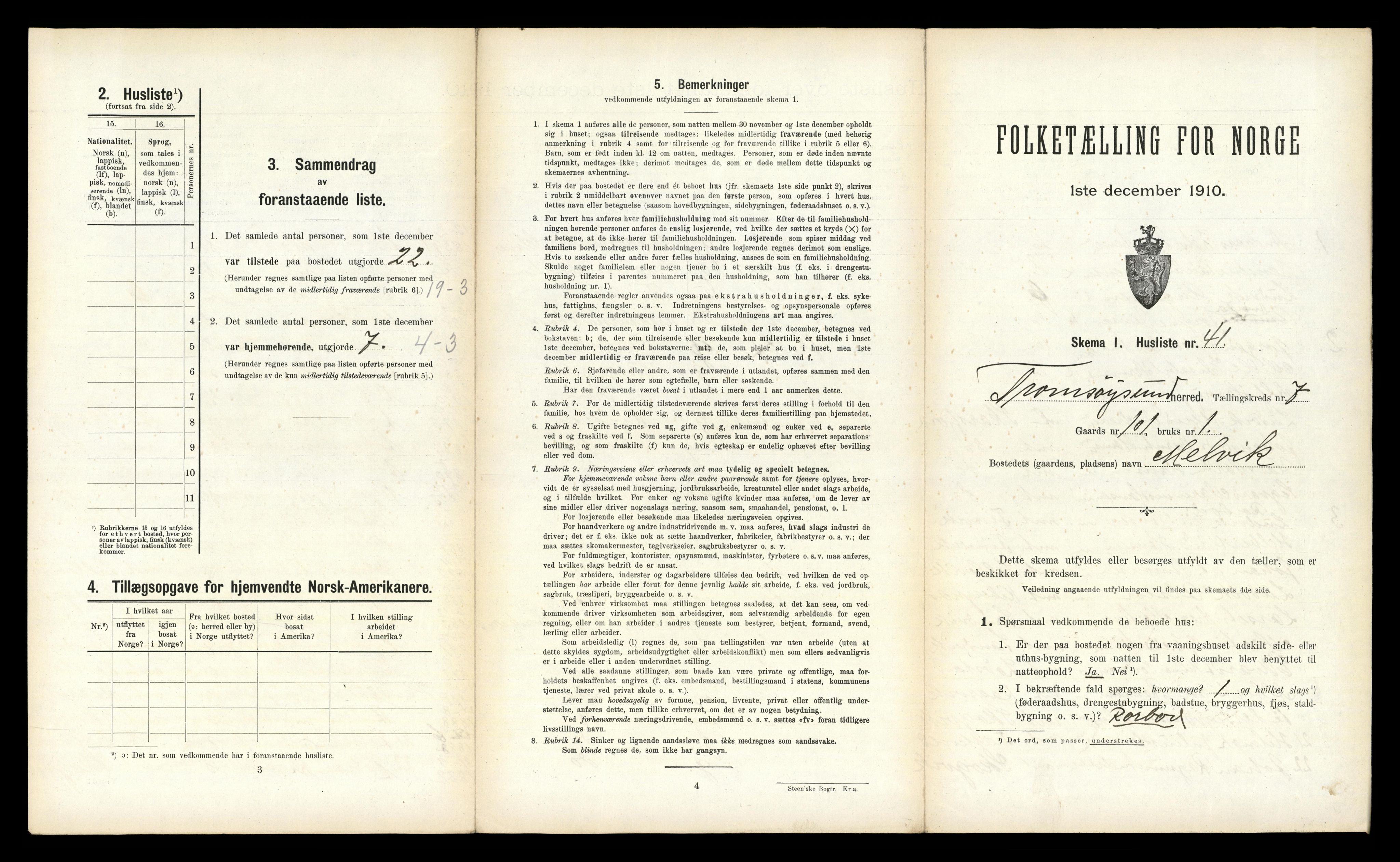 RA, 1910 census for Tromsøysund, 1910, p. 1405