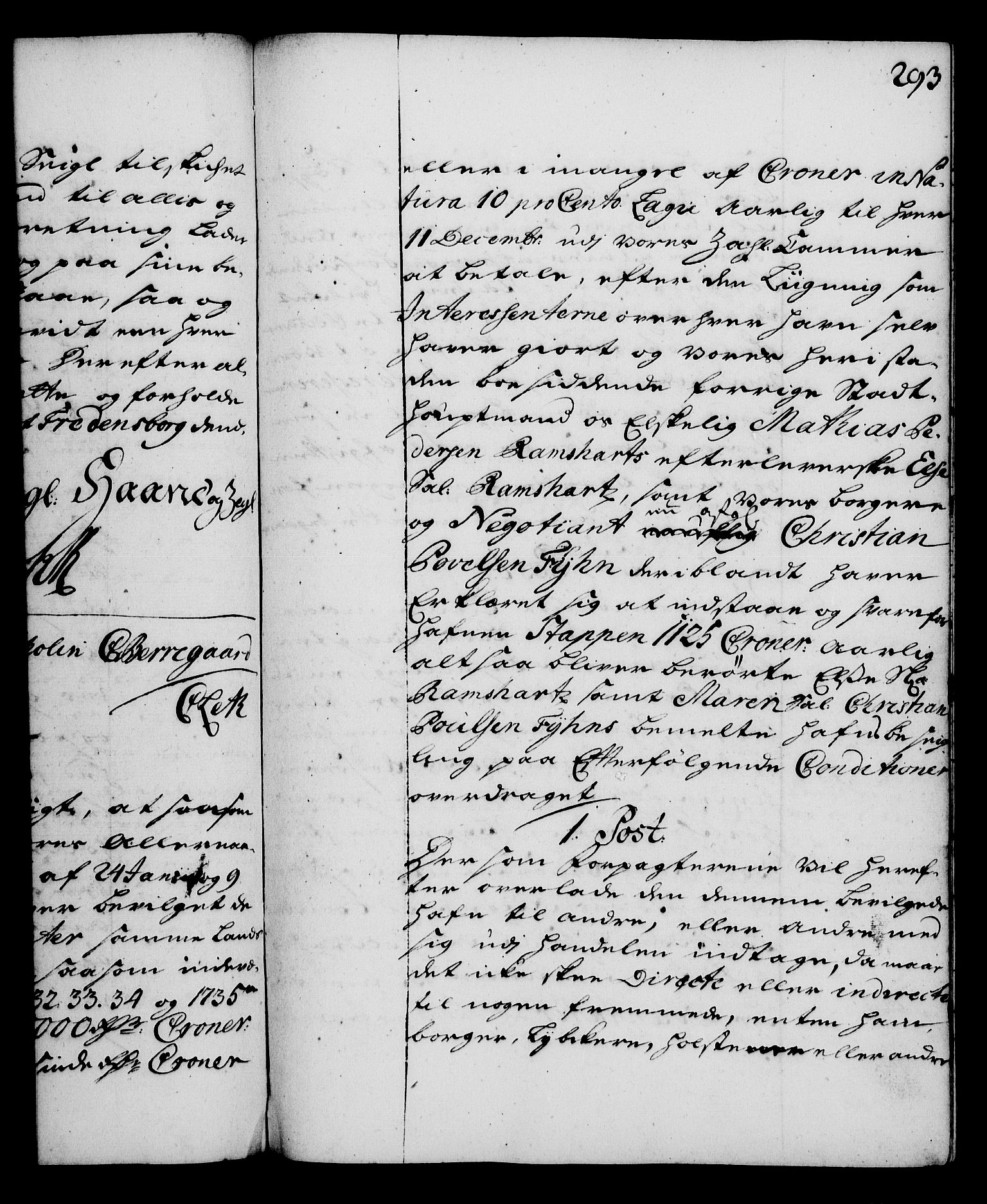 Rentekammeret, Kammerkanselliet, AV/RA-EA-3111/G/Gg/Gga/L0003: Norsk ekspedisjonsprotokoll med register (merket RK 53.3), 1727-1734, p. 293