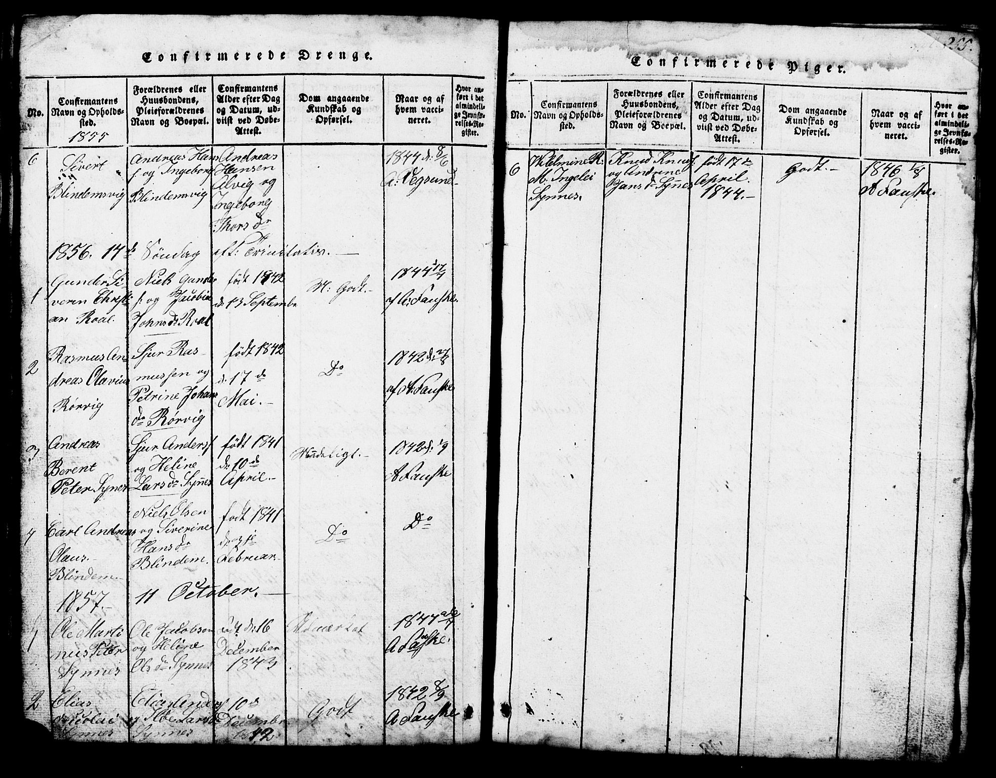 Ministerialprotokoller, klokkerbøker og fødselsregistre - Møre og Romsdal, SAT/A-1454/537/L0520: Parish register (copy) no. 537C01, 1819-1868, p. 255