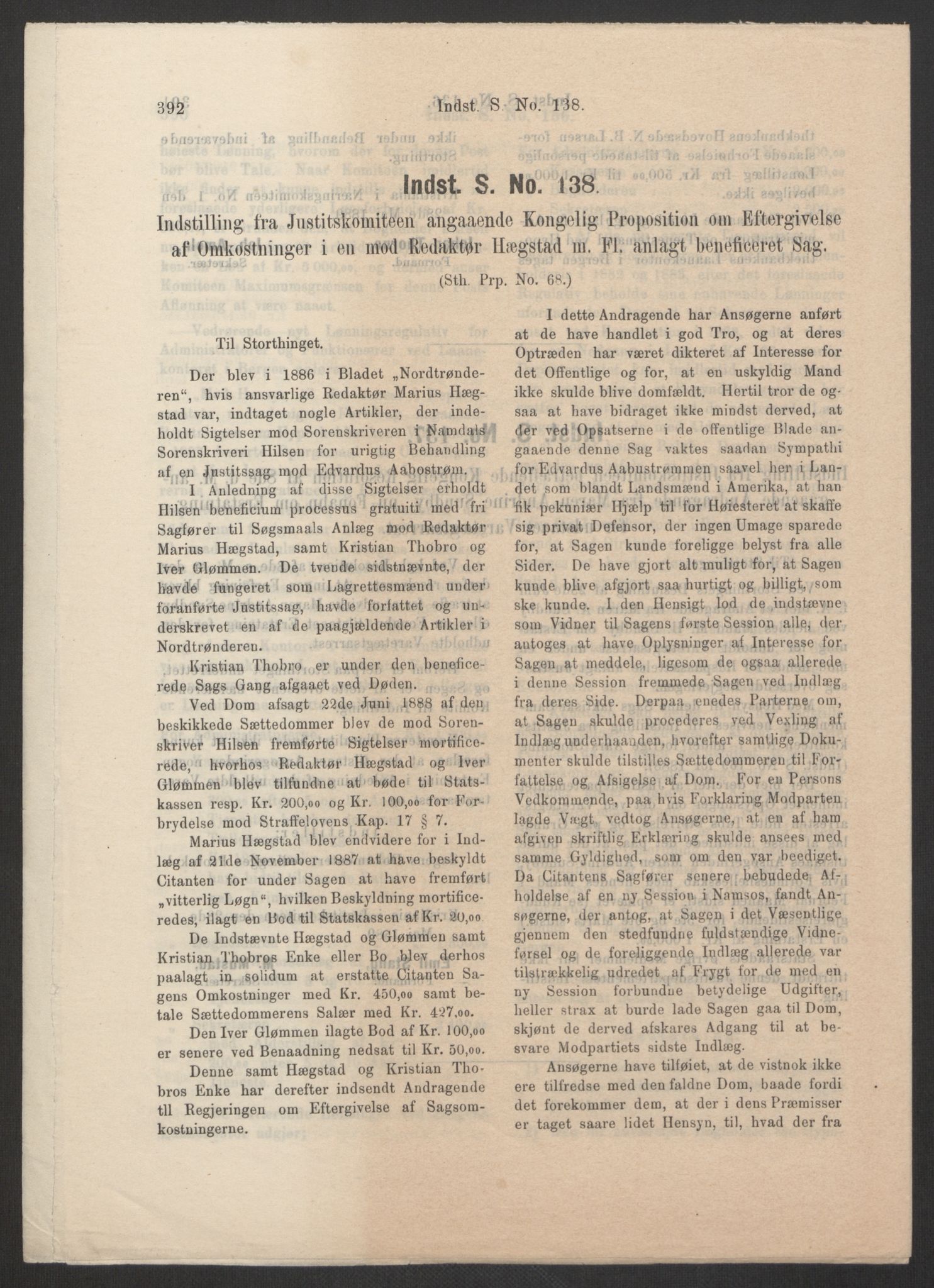 Landbruksdepartementet, Kontorer for reindrift og ferskvannsfiske, RA/S-1247/2/E/Eb/L0014: Lappekommisjonen, 1885-1890, p. 600