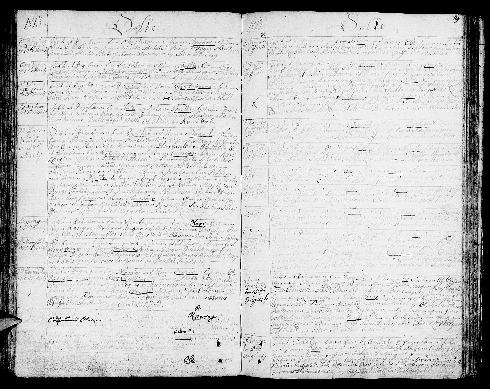 Nedstrand sokneprestkontor, SAST/A-101841/01/IV: Parish register (official) no. A 5, 1795-1816, p. 89