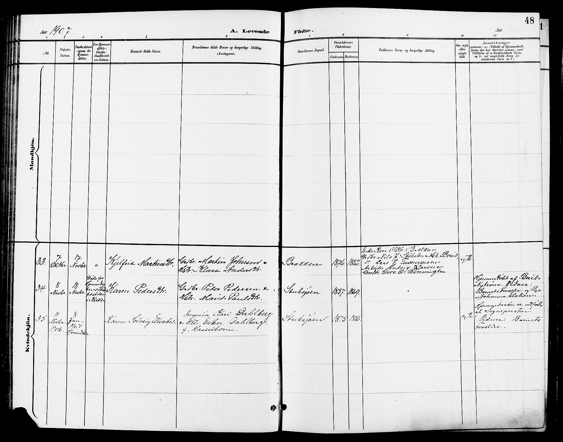Tynset prestekontor, SAH/PREST-058/H/Ha/Hab/L0009: Parish register (copy) no. 9, 1900-1914, p. 48