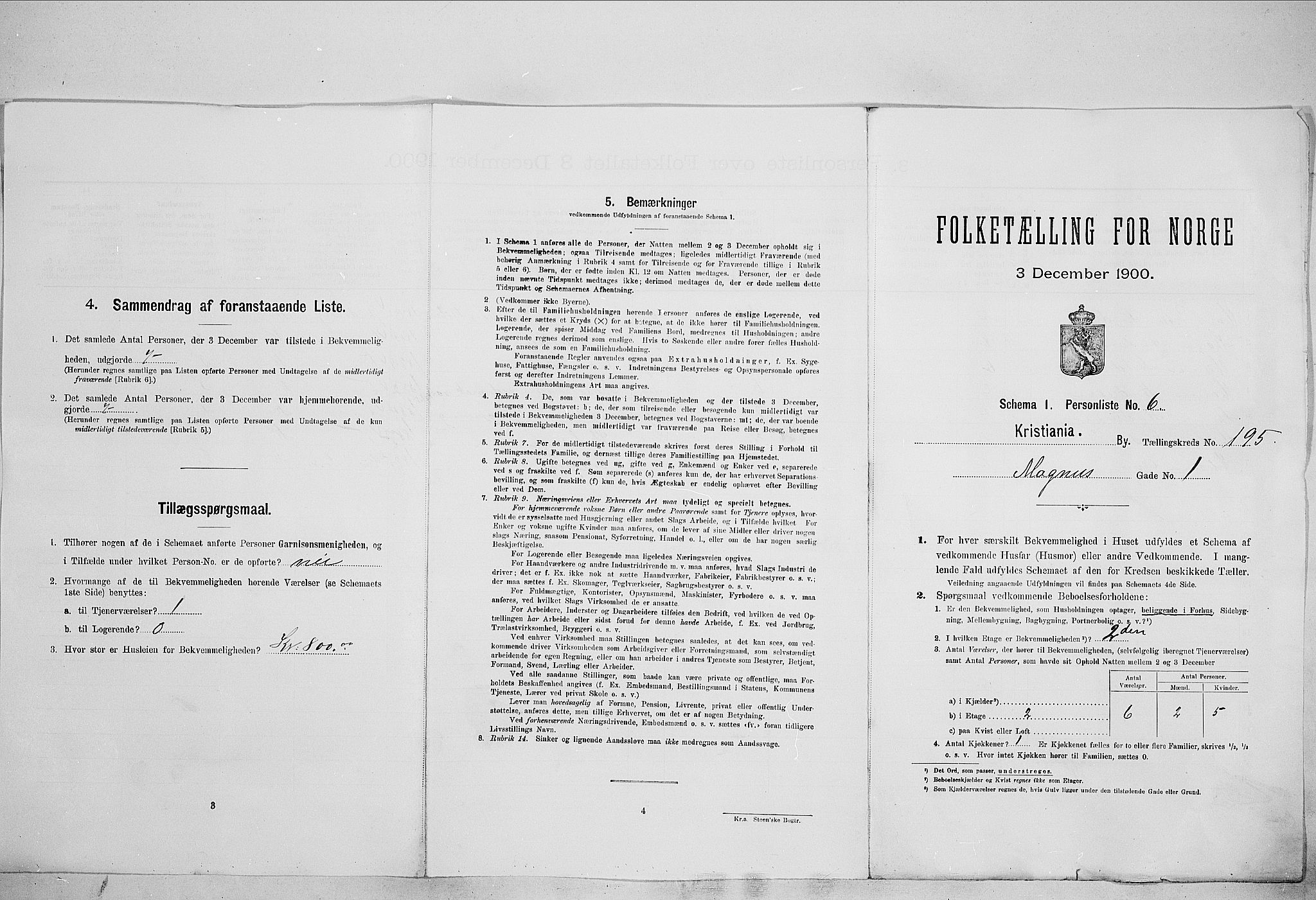 SAO, 1900 census for Kristiania, 1900, p. 53646