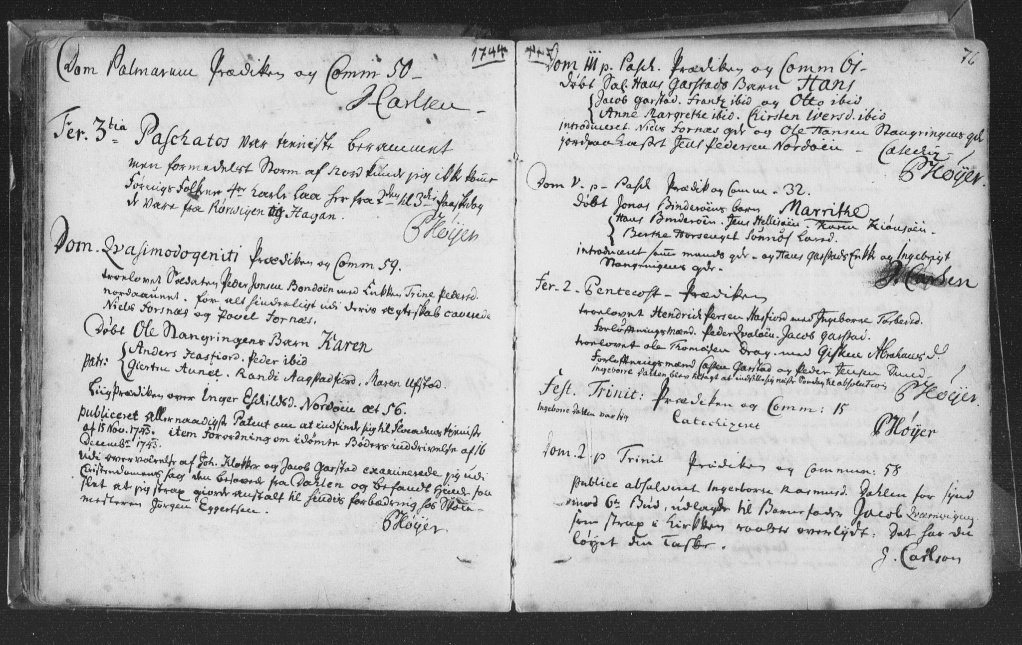 Ministerialprotokoller, klokkerbøker og fødselsregistre - Nord-Trøndelag, SAT/A-1458/786/L0685: Parish register (official) no. 786A01, 1710-1798, p. 76