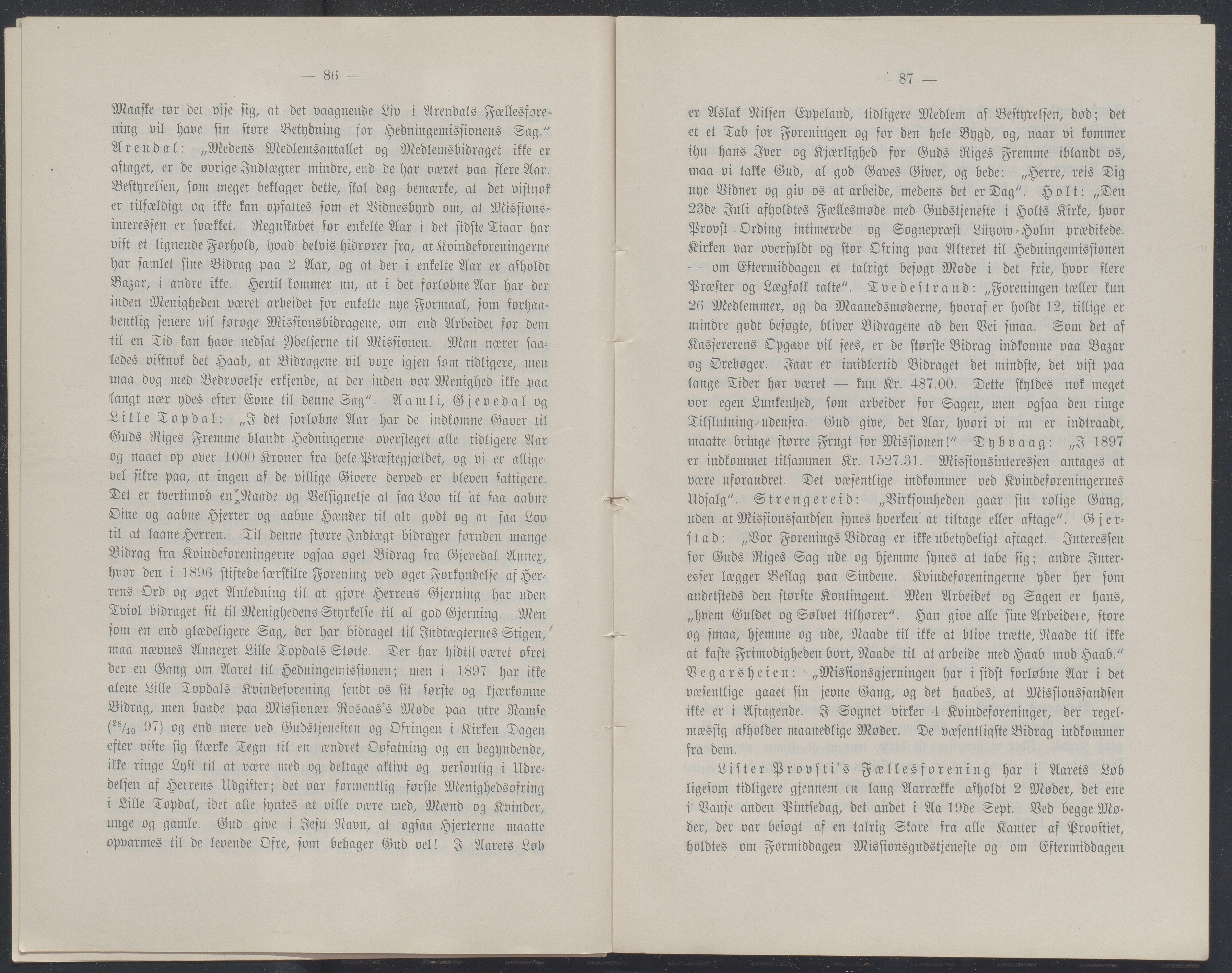 Det Norske Misjonsselskap - hovedadministrasjonen, VID/MA-A-1045/D/Db/Dba/L0339/0009: Beretninger, Bøker, Skrifter o.l   / Årsberetninger. Heftet. 56. , 1898, p. 86-87