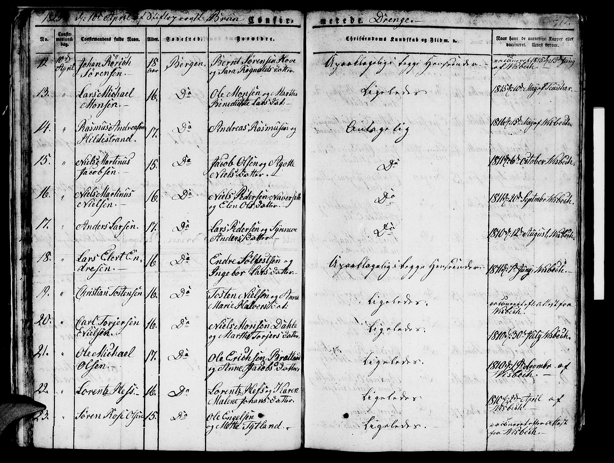 Domkirken sokneprestembete, AV/SAB-A-74801/H/Hab/L0002: Parish register (copy) no. A 2, 1821-1839, p. 317