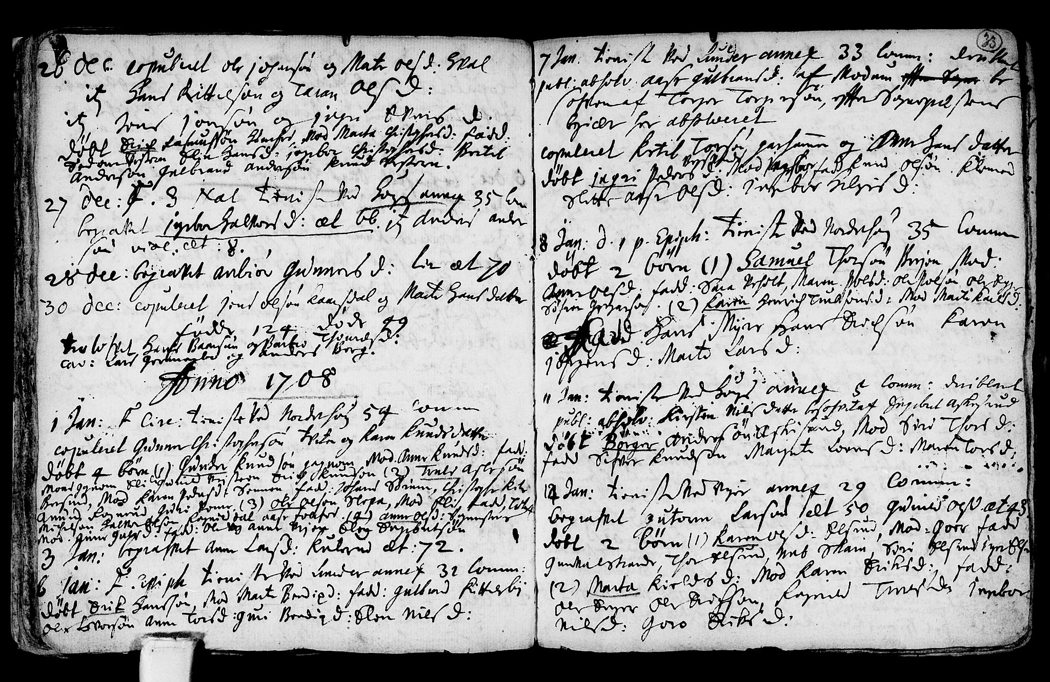 Norderhov kirkebøker, AV/SAKO-A-237/F/Fa/L0001: Parish register (official) no. 1, 1704-1716, p. 33