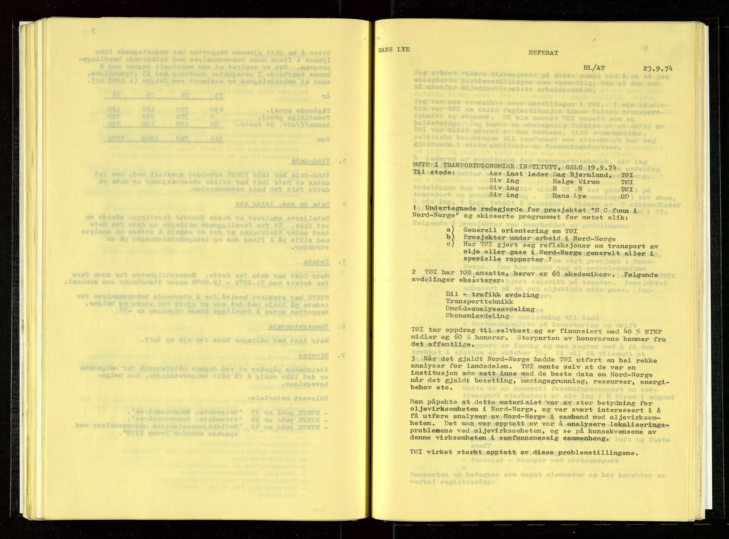 Oljedirektoratet, AV/SAST-A-101366/Aa/L0003: Referatprotokoller, 1974