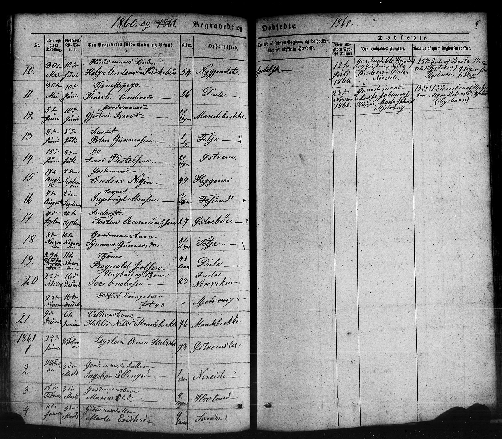 Lavik sokneprestembete, AV/SAB-A-80901: Parish register (copy) no. B 1, 1854-1881, p. 8