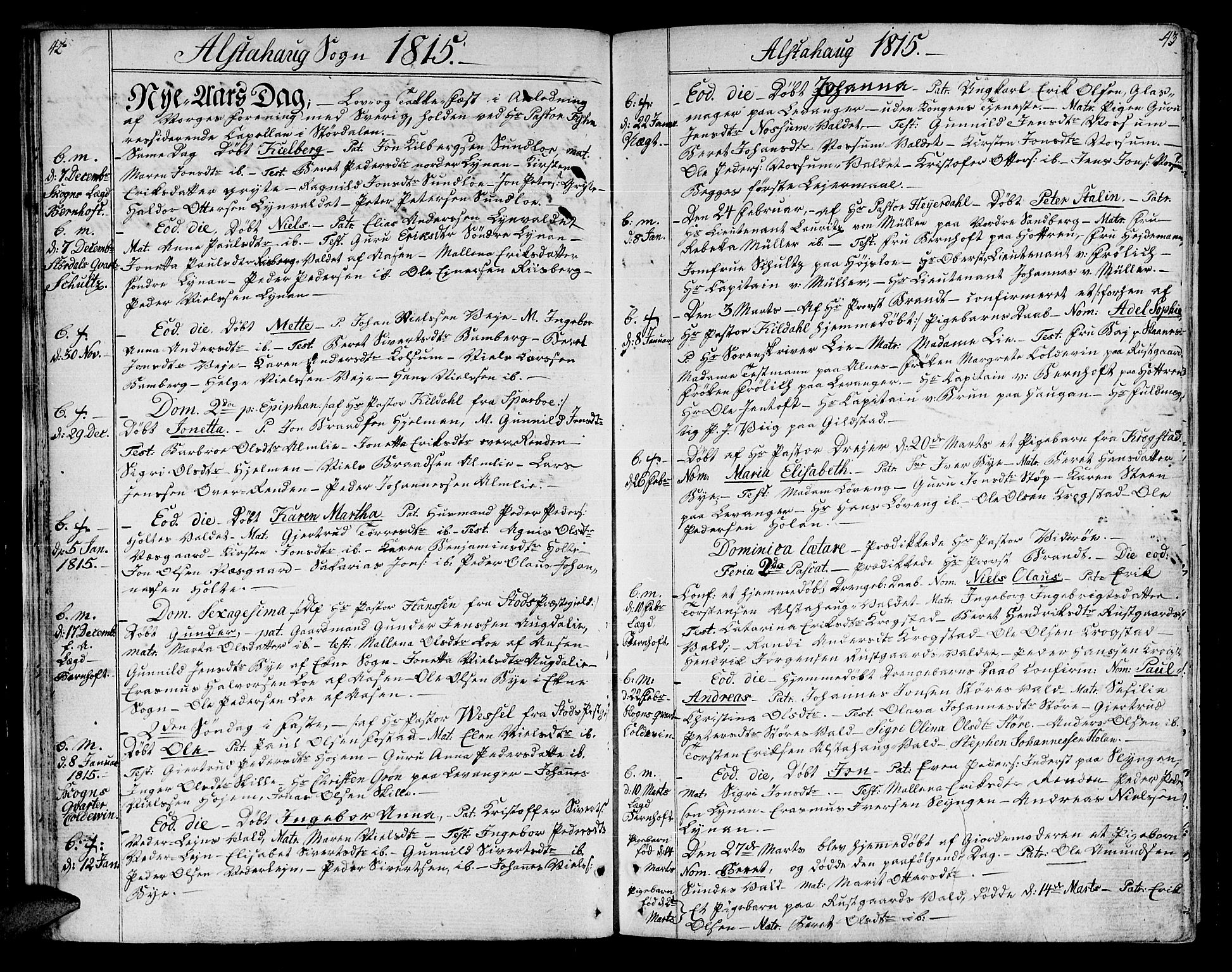 Ministerialprotokoller, klokkerbøker og fødselsregistre - Nord-Trøndelag, SAT/A-1458/717/L0145: Parish register (official) no. 717A03 /1, 1810-1815, p. 42-43