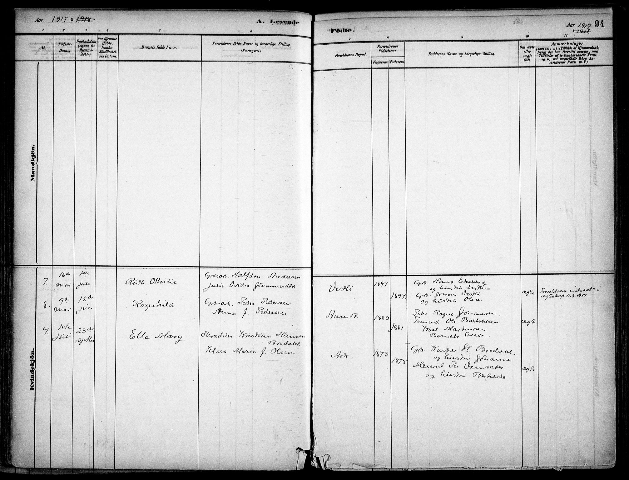 Gjerdrum prestekontor Kirkebøker, AV/SAO-A-10412b/F/Fb/L0001: Parish register (official) no. II 1, 1881-1921, p. 94