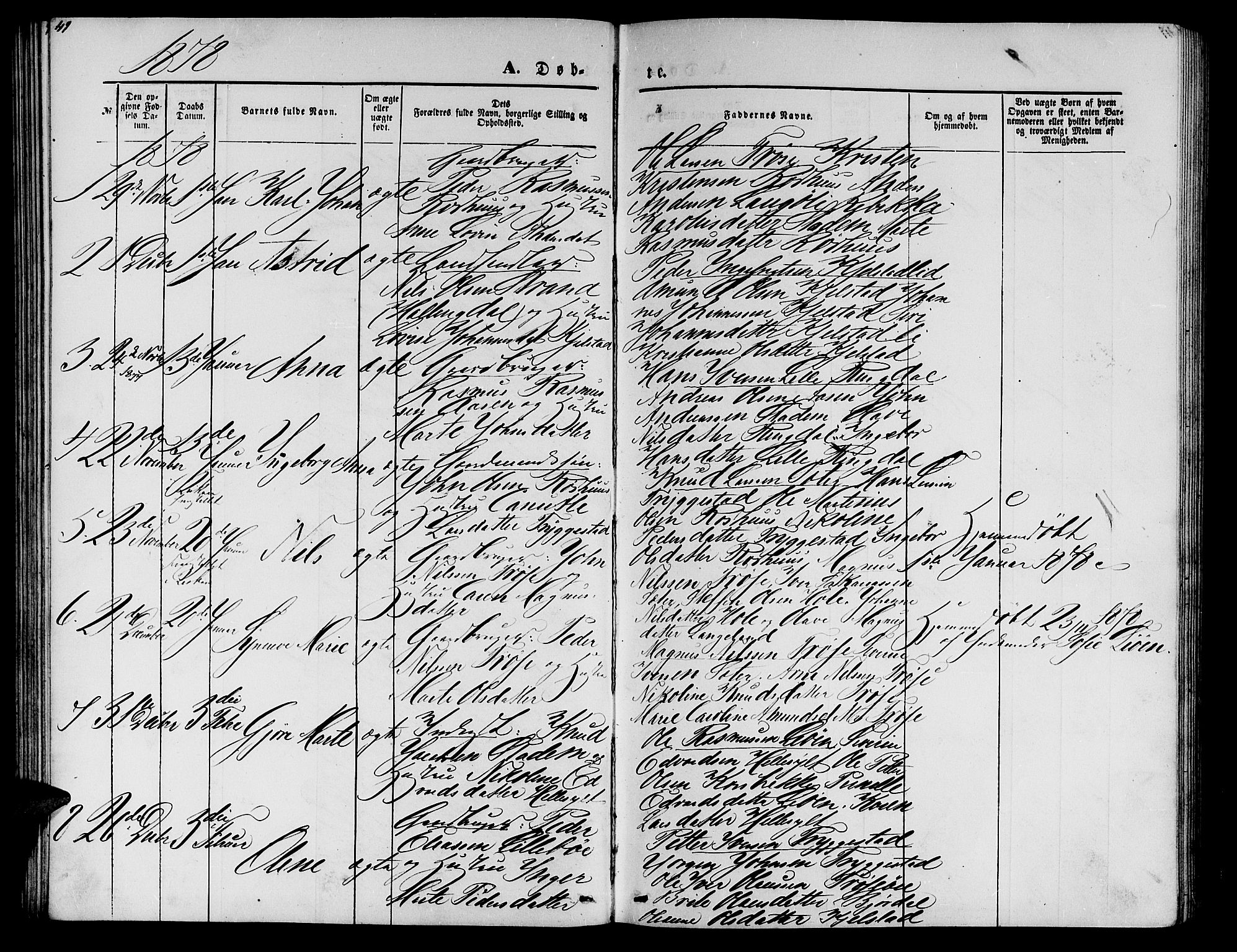 Ministerialprotokoller, klokkerbøker og fødselsregistre - Møre og Romsdal, SAT/A-1454/517/L0229: Parish register (copy) no. 517C02, 1864-1879, p. 49