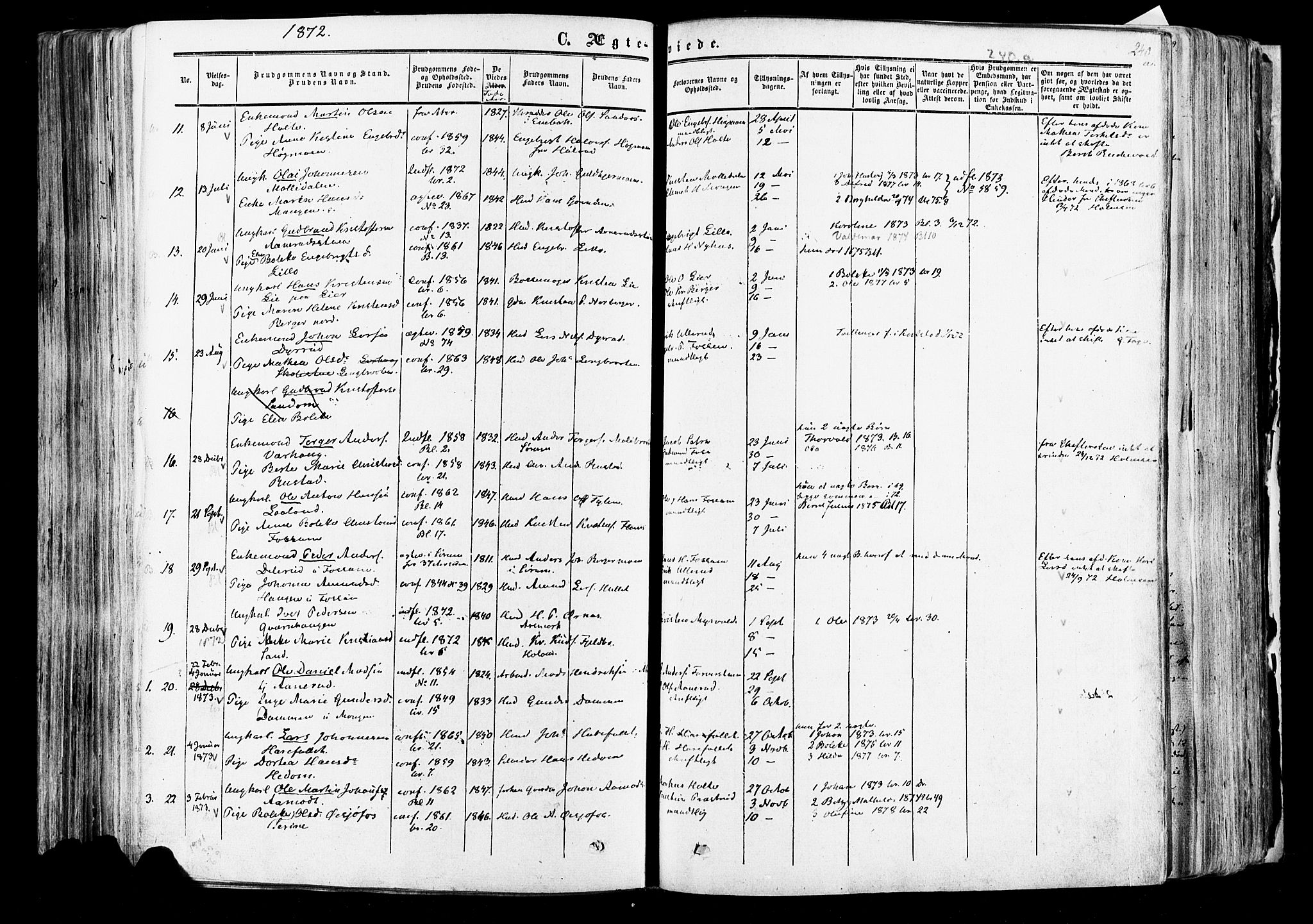 Aurskog prestekontor Kirkebøker, SAO/A-10304a/F/Fa/L0007: Parish register (official) no. I 7, 1854-1877, p. 240a
