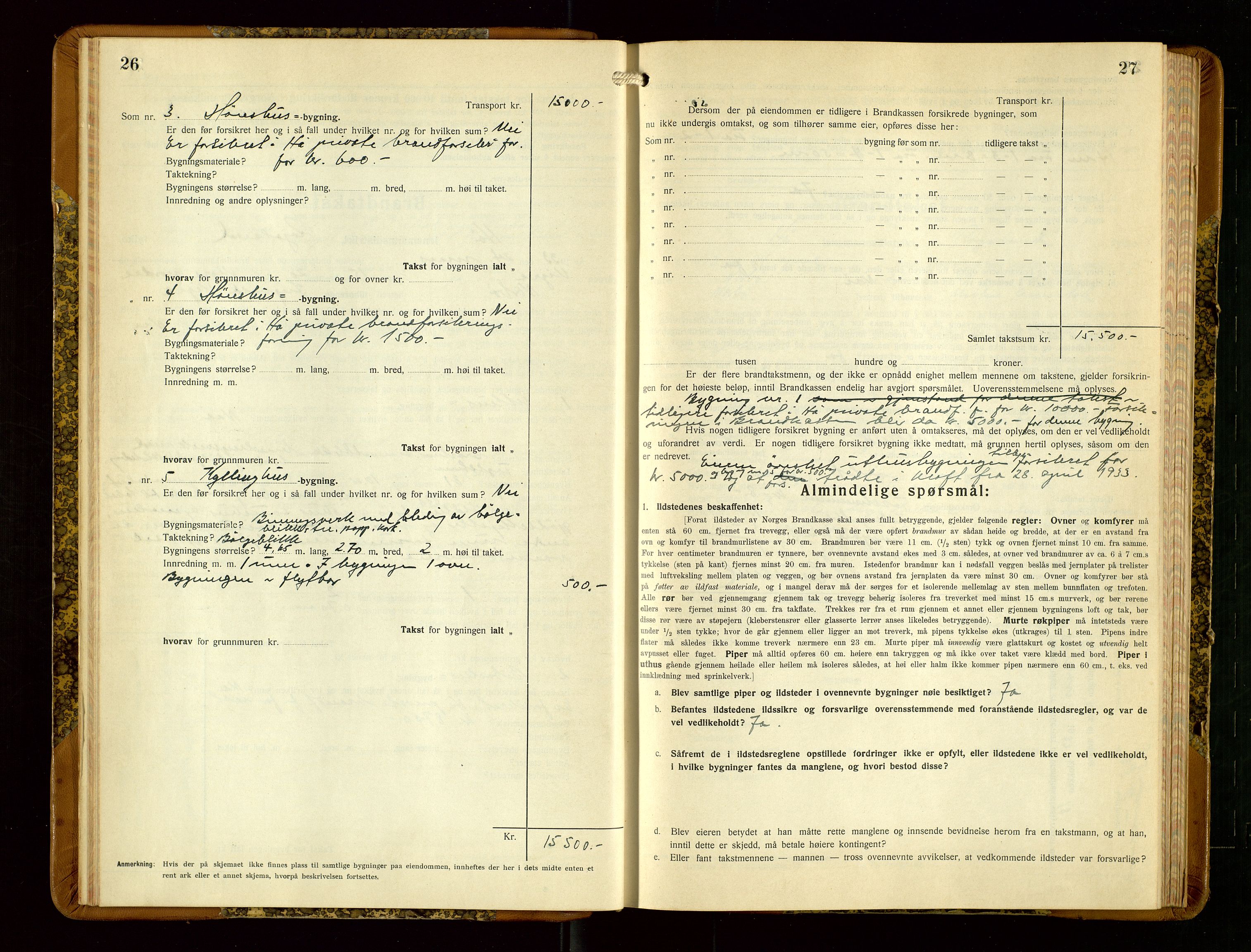 Hå lensmannskontor, AV/SAST-A-100456/Goa/L0006: Takstprotokoll (skjema), 1932-1938, p. 26-27