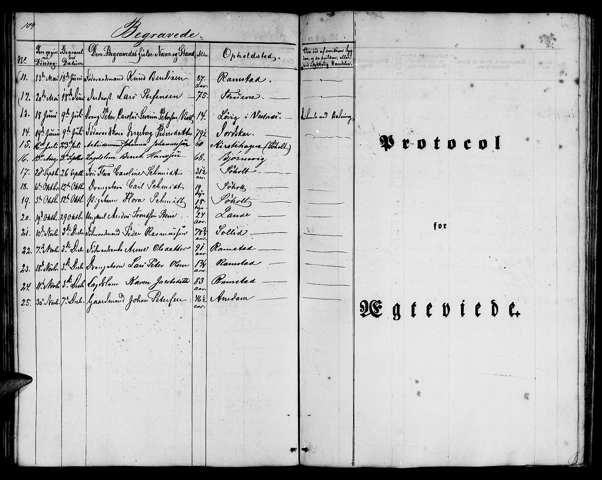 Ministerialprotokoller, klokkerbøker og fødselsregistre - Møre og Romsdal, SAT/A-1454/522/L0324: Parish register (copy) no. 522C03, 1854-1871, p. 104