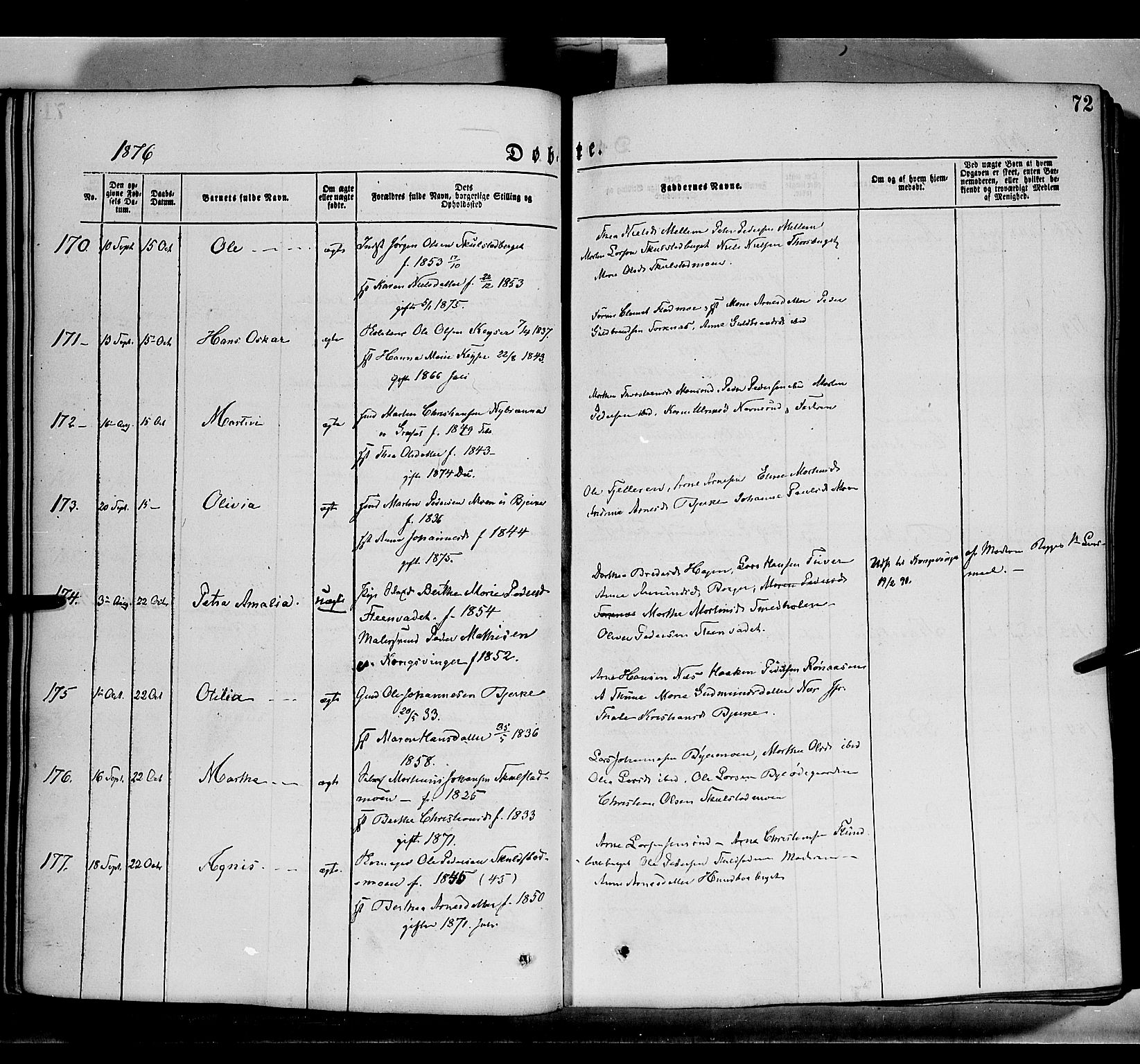 Grue prestekontor, AV/SAH-PREST-036/H/Ha/Haa/L0011: Parish register (official) no. 11, 1873-1880, p. 72