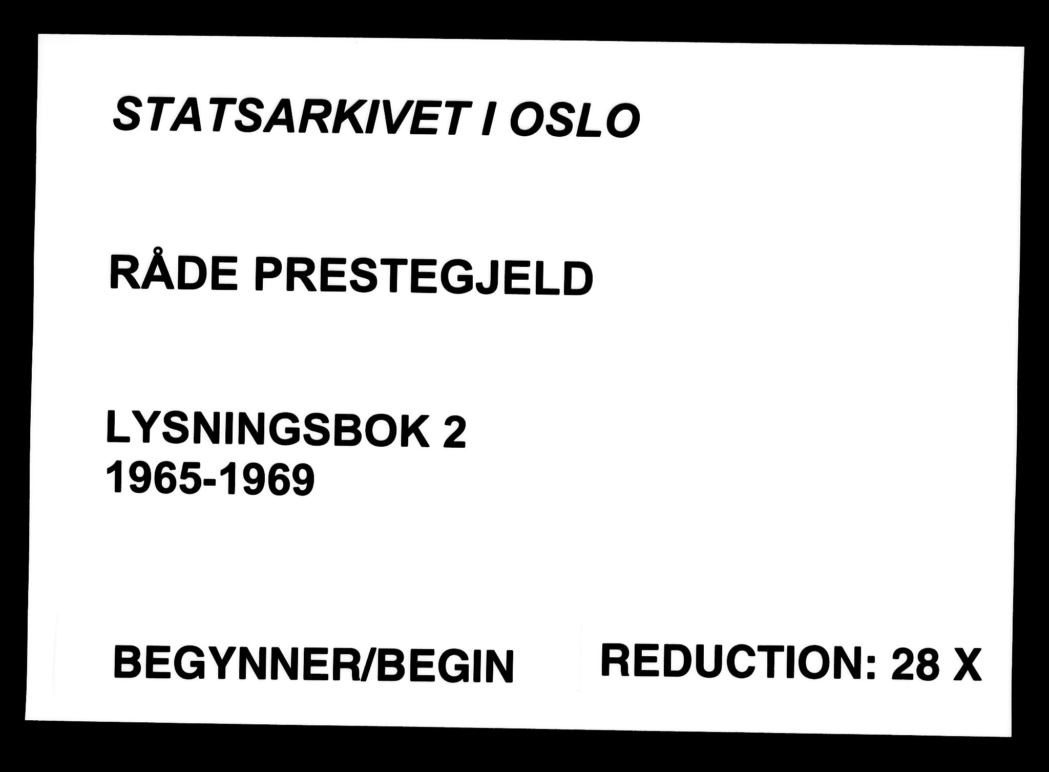 Råde prestekontor kirkebøker, SAO/A-2009/H/Ha/L0002: Banns register no. 2, 1965-1969