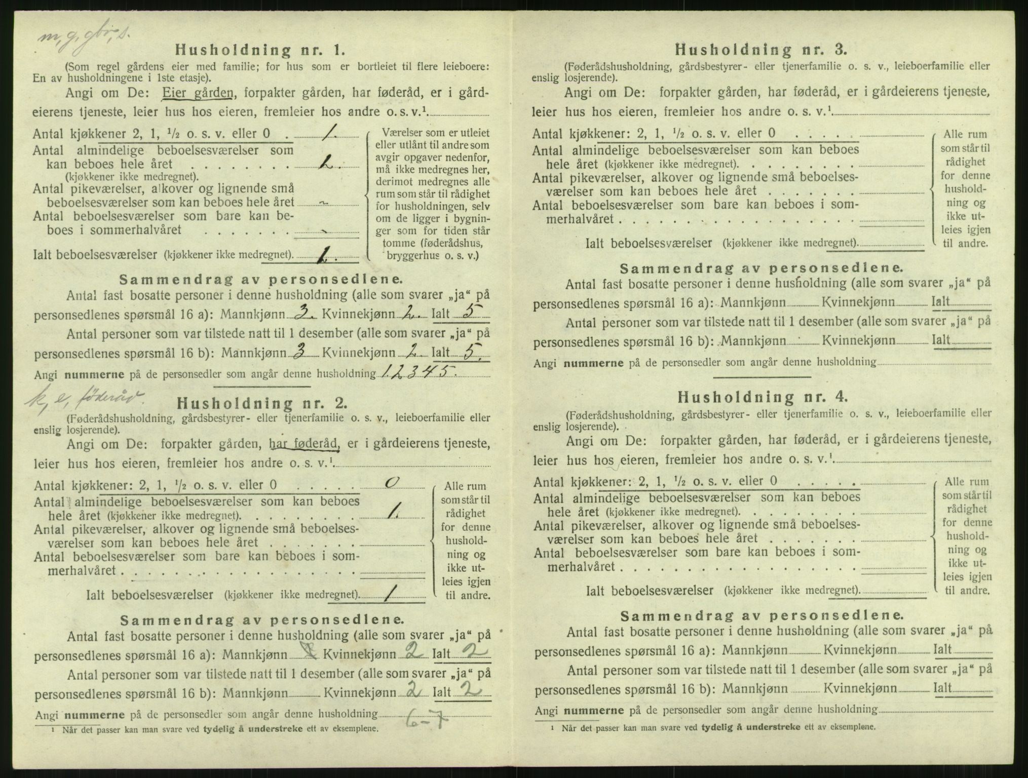 SAT, 1920 census for Aukra, 1920, p. 698