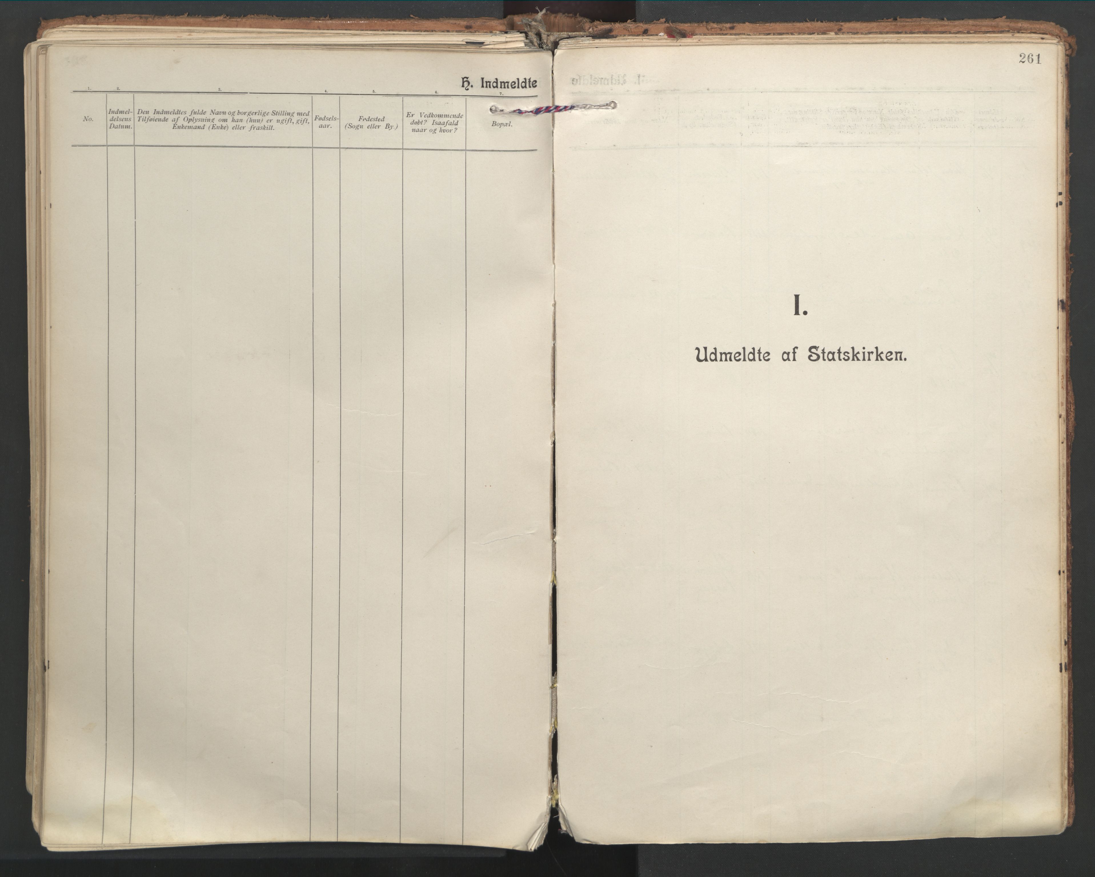 Ministerialprotokoller, klokkerbøker og fødselsregistre - Nordland, SAT/A-1459/846/L0647: Parish register (official) no. 846A05, 1902-1915, p. 261