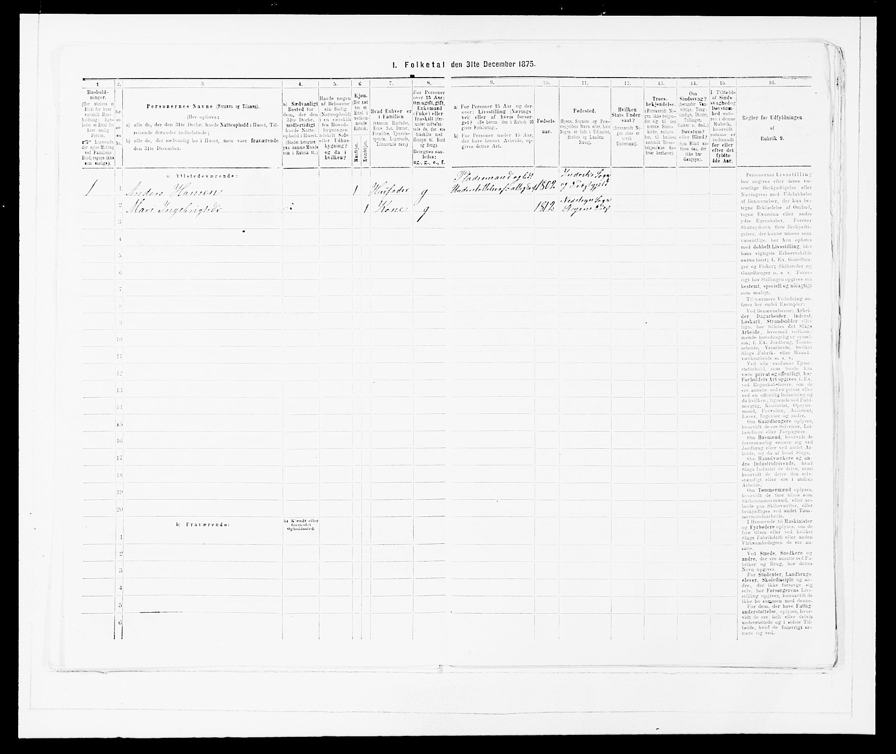 SAB, 1875 Census for 1447P Innvik, 1875, p. 148