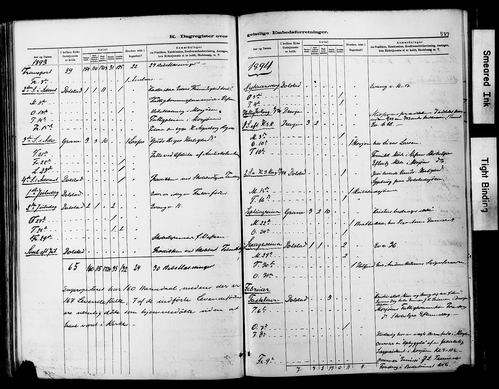 Ministerialprotokoller, klokkerbøker og fødselsregistre - Nordland, SAT/A-1459/820/L0295: Parish register (official) no. 820A16, 1880-1896, p. 587