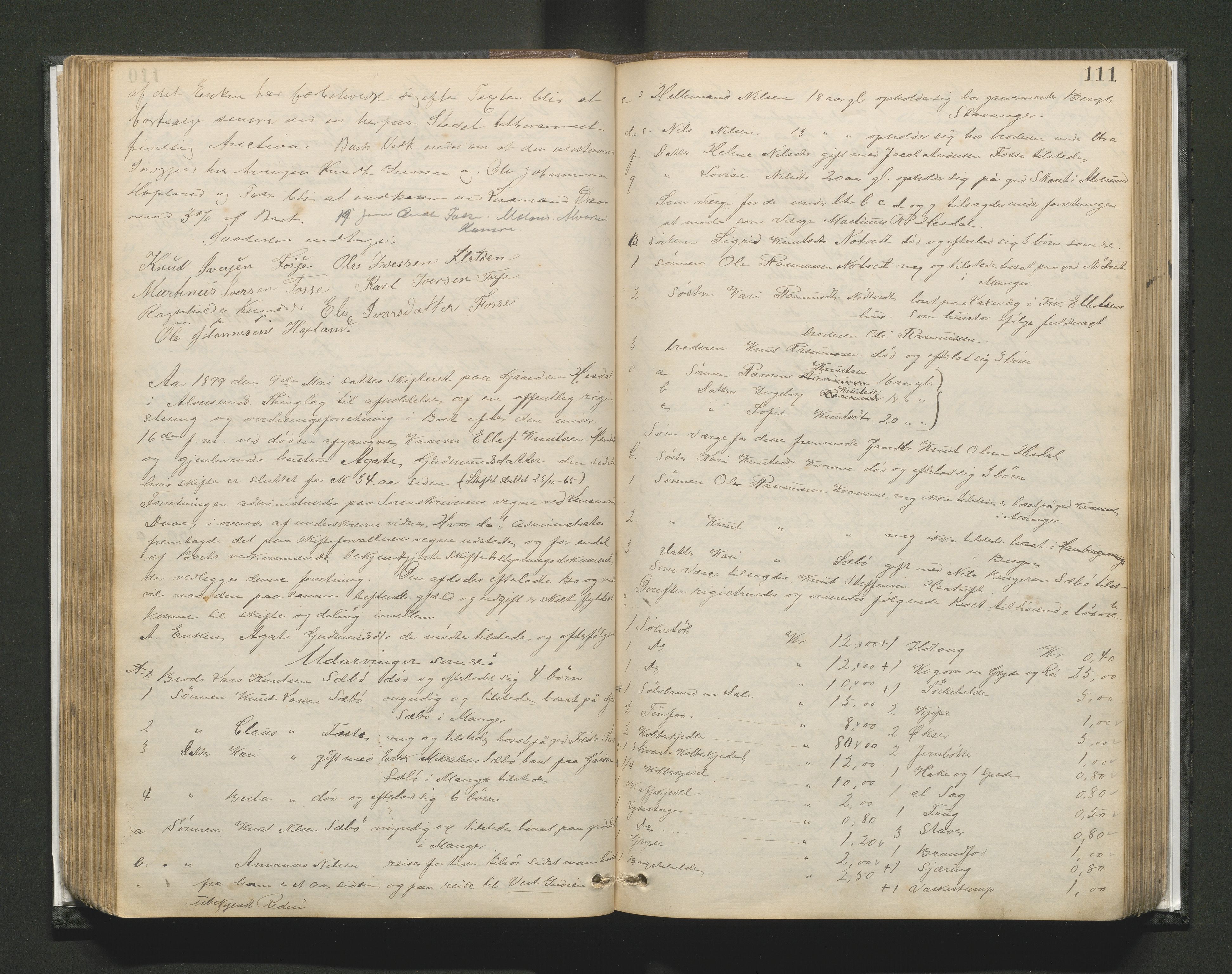Lensmannen i Alversund, AV/SAB-A-30701/0006/L0001: Registreringsprotokoll, 1887-1913, p. 110b-111a