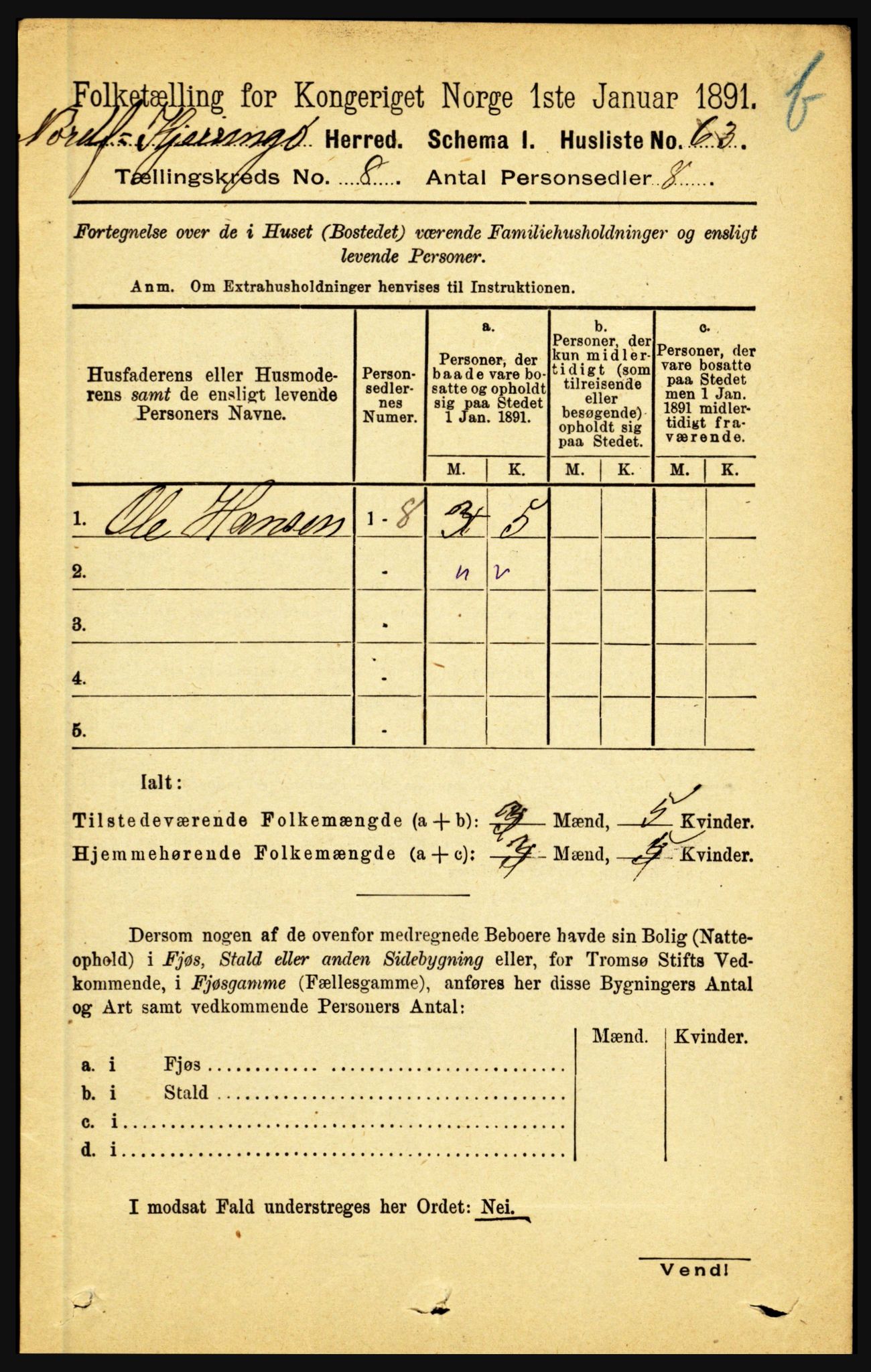 RA, 1891 census for 1846 Nordfold-Kjerringøy, 1891, p. 1978