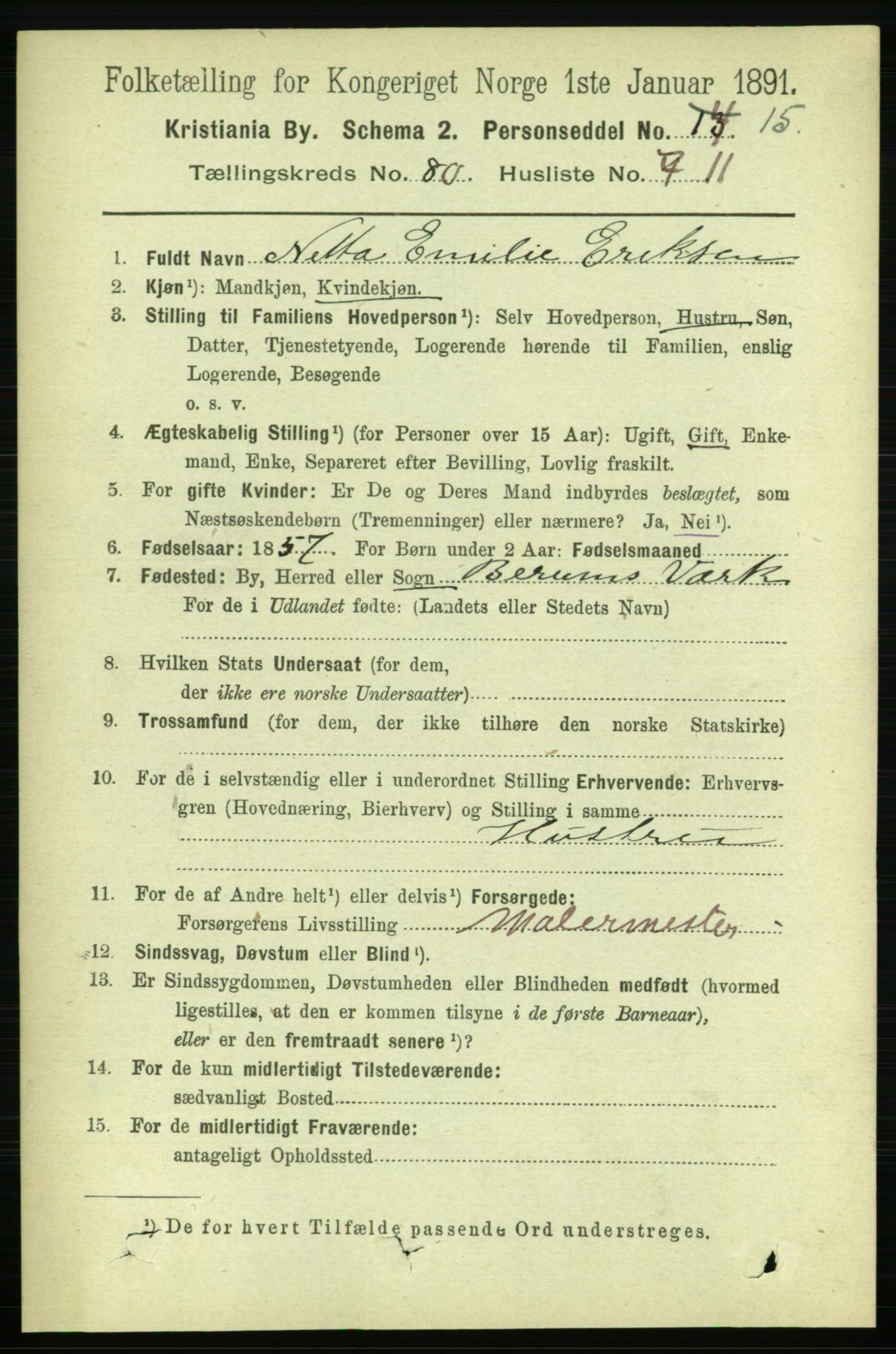 RA, 1891 census for 0301 Kristiania, 1891, p. 41477