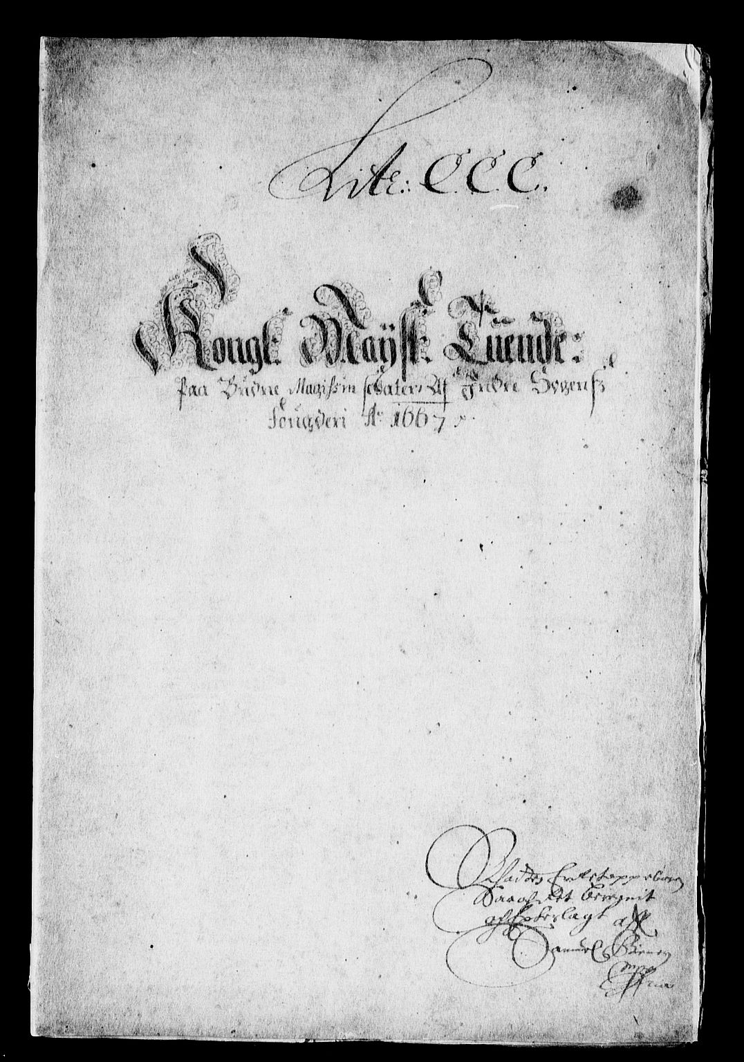 Rentekammeret inntil 1814, Reviderte regnskaper, Stiftamtstueregnskaper, Bergen stiftamt, AV/RA-EA-6043/R/Rc/L0026: Bergen stiftamt, 1667