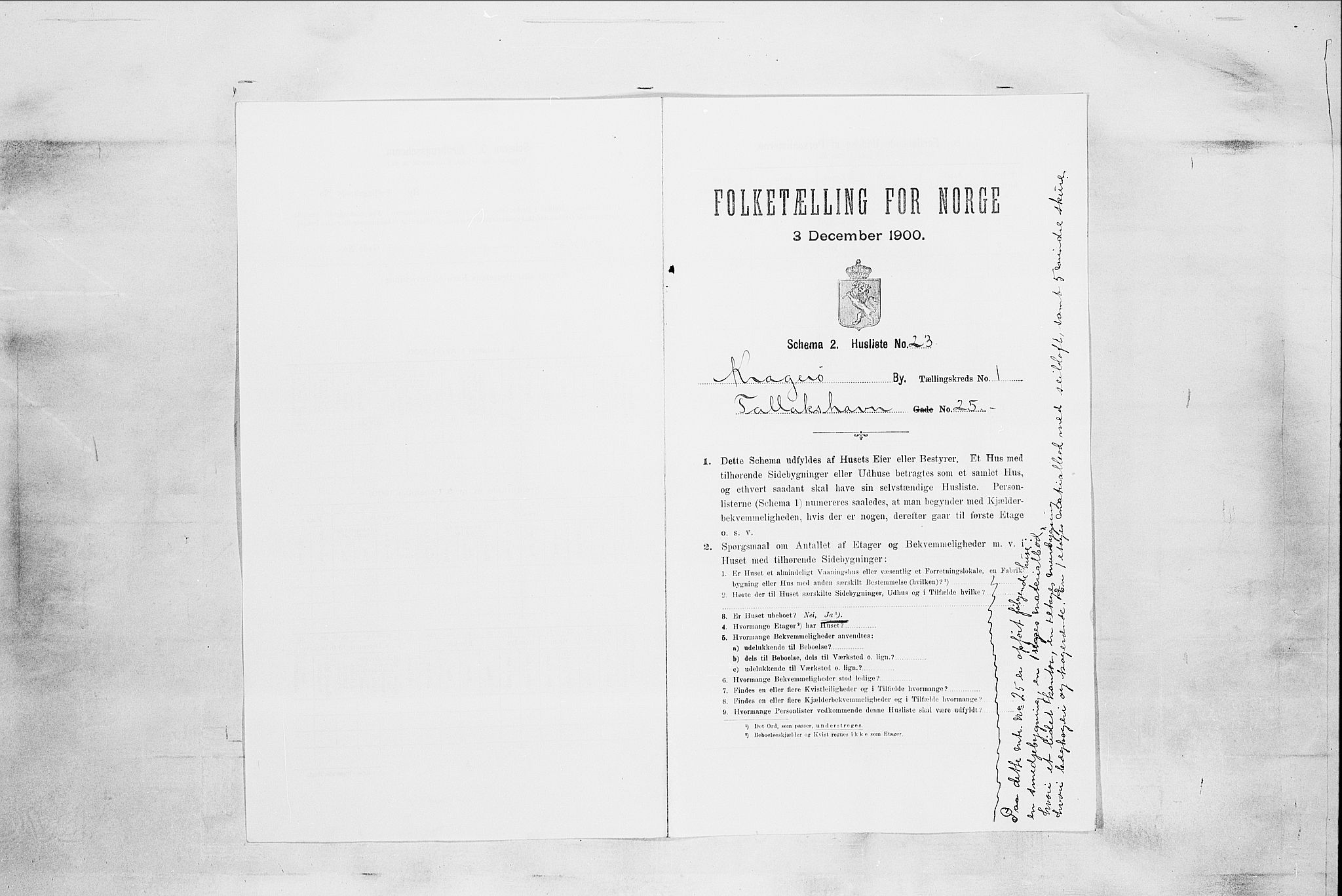 SAKO, 1900 census for Kragerø, 1900, p. 178