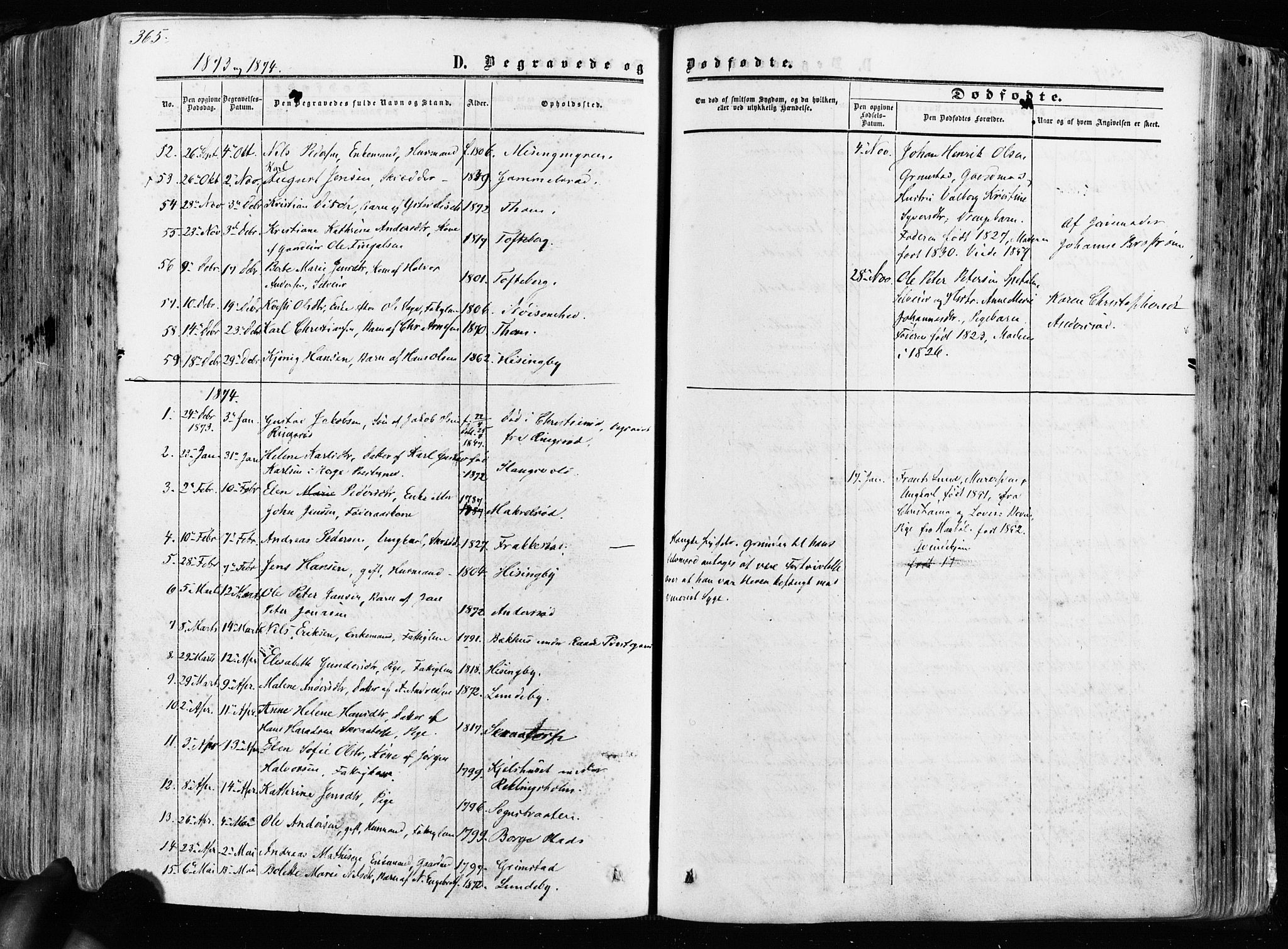 Råde prestekontor kirkebøker, AV/SAO-A-2009/F/Fa/L0006: Parish register (official) no. 6, 1854-1877, p. 365