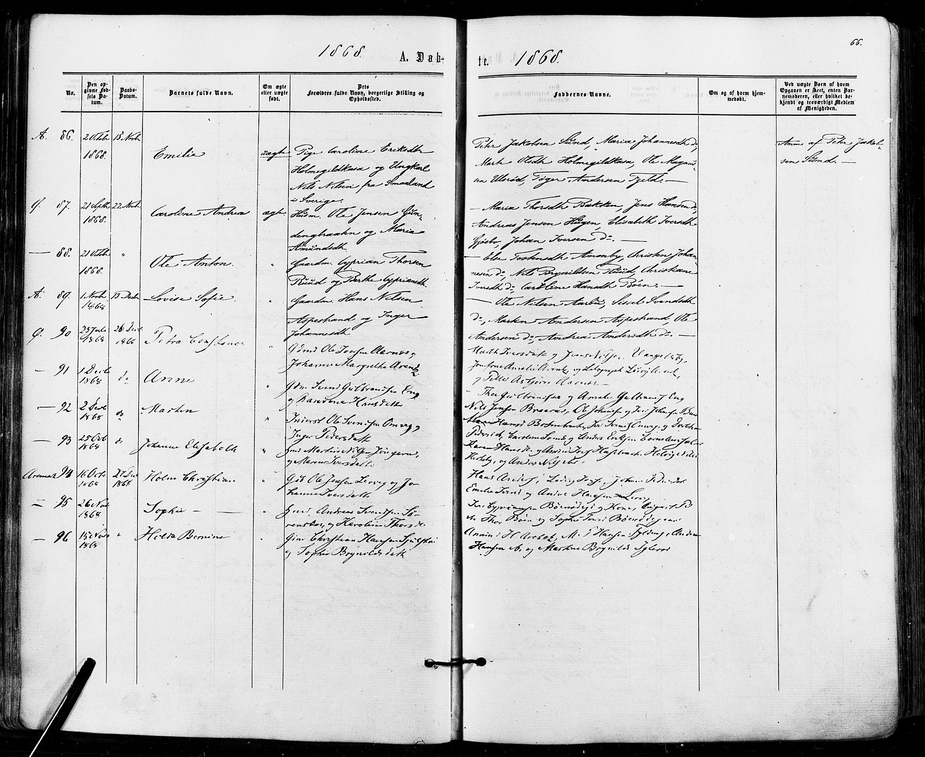 Aremark prestekontor Kirkebøker, SAO/A-10899/F/Fc/L0004: Parish register (official) no. III 4, 1866-1877, p. 65-66