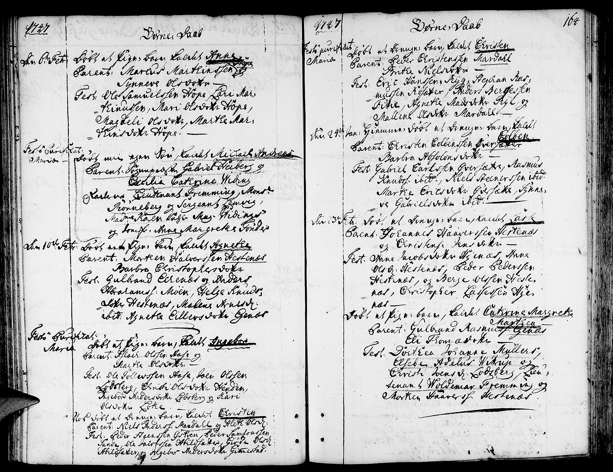 Gloppen sokneprestembete, AV/SAB-A-80101/H/Haa/Haaa/L0003: Parish register (official) no. A 3, 1739-1757, p. 164