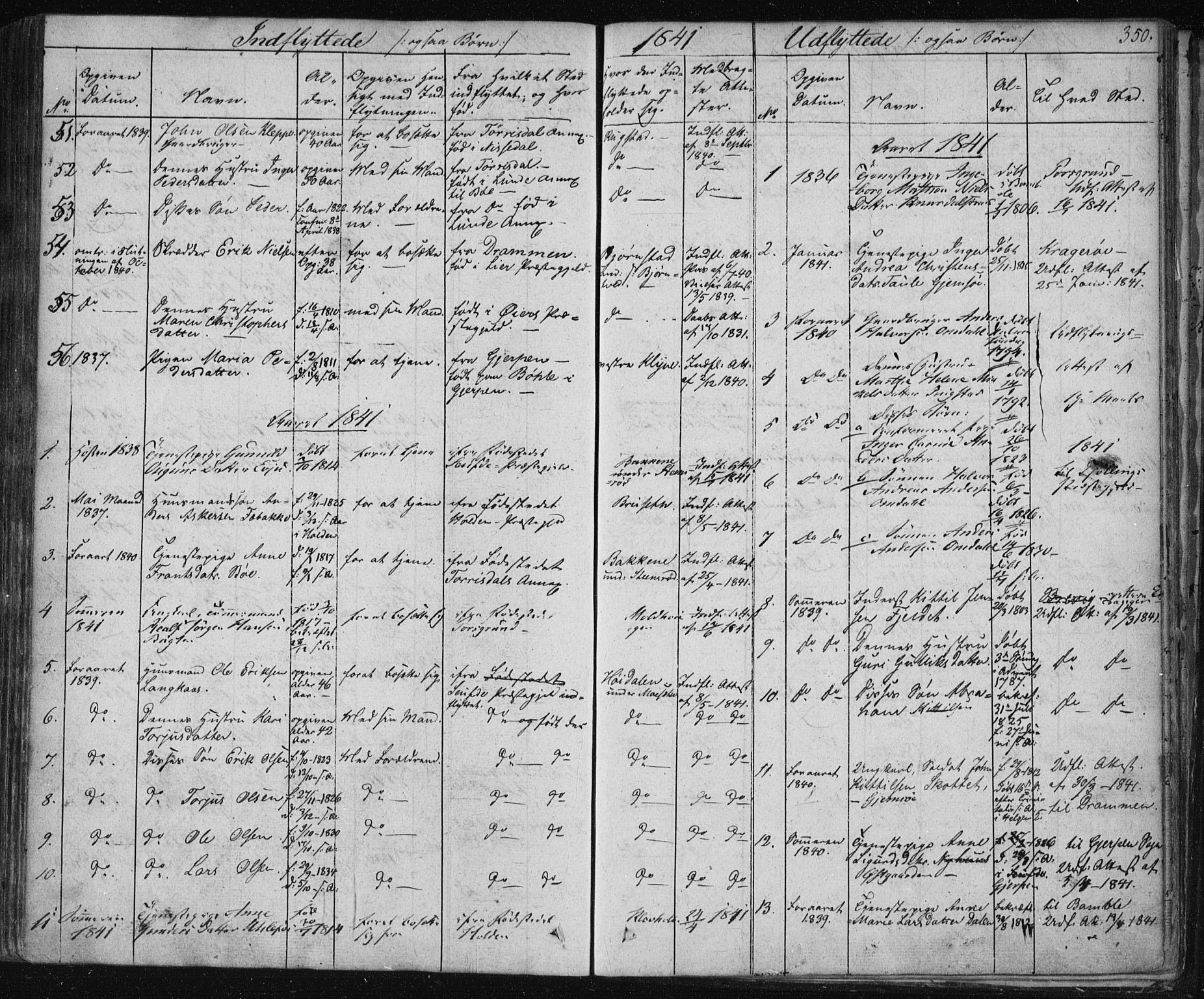 Solum kirkebøker, AV/SAKO-A-306/F/Fa/L0005: Parish register (official) no. I 5, 1833-1843, p. 350