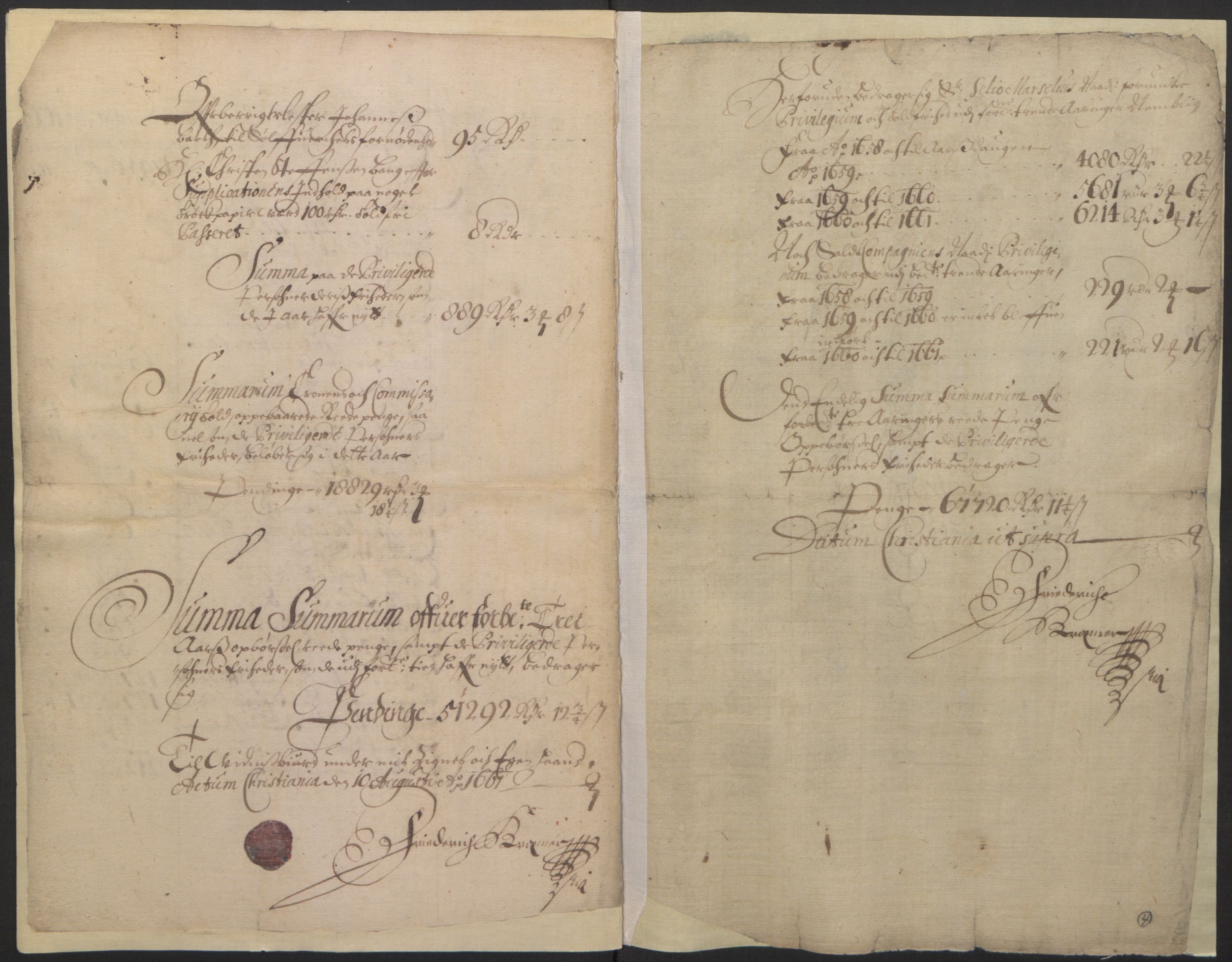 Rentekammeret inntil 1814, Realistisk ordnet avdeling, AV/RA-EA-4070/L/L0007/0008: Kristiania lagdømme: / Tollinntekter i Kristiania tolldistrikt 1658-1659, 1659-1660 og 1660-1661, 1658-1661, p. 3b-4a